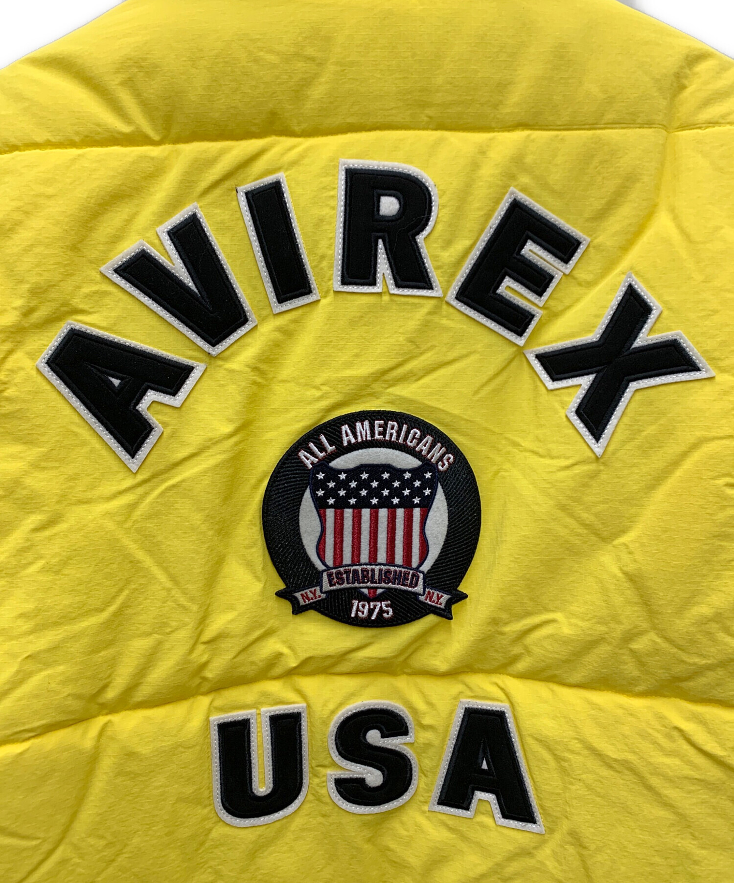 AVIREX イエローダウンジャケット 中古・古着通販】AVIREX (アヴィレックス) ダウンジャケット イエロー