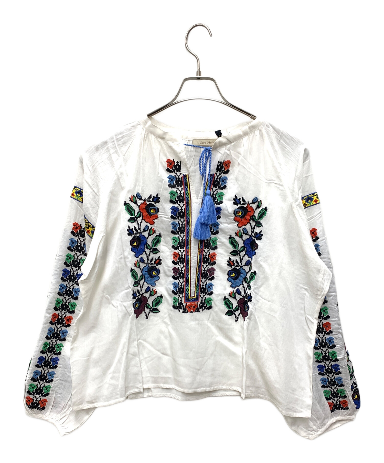 中古・古着通販】sara mallika (サラマリカ) 長袖ブラウス ホワイト