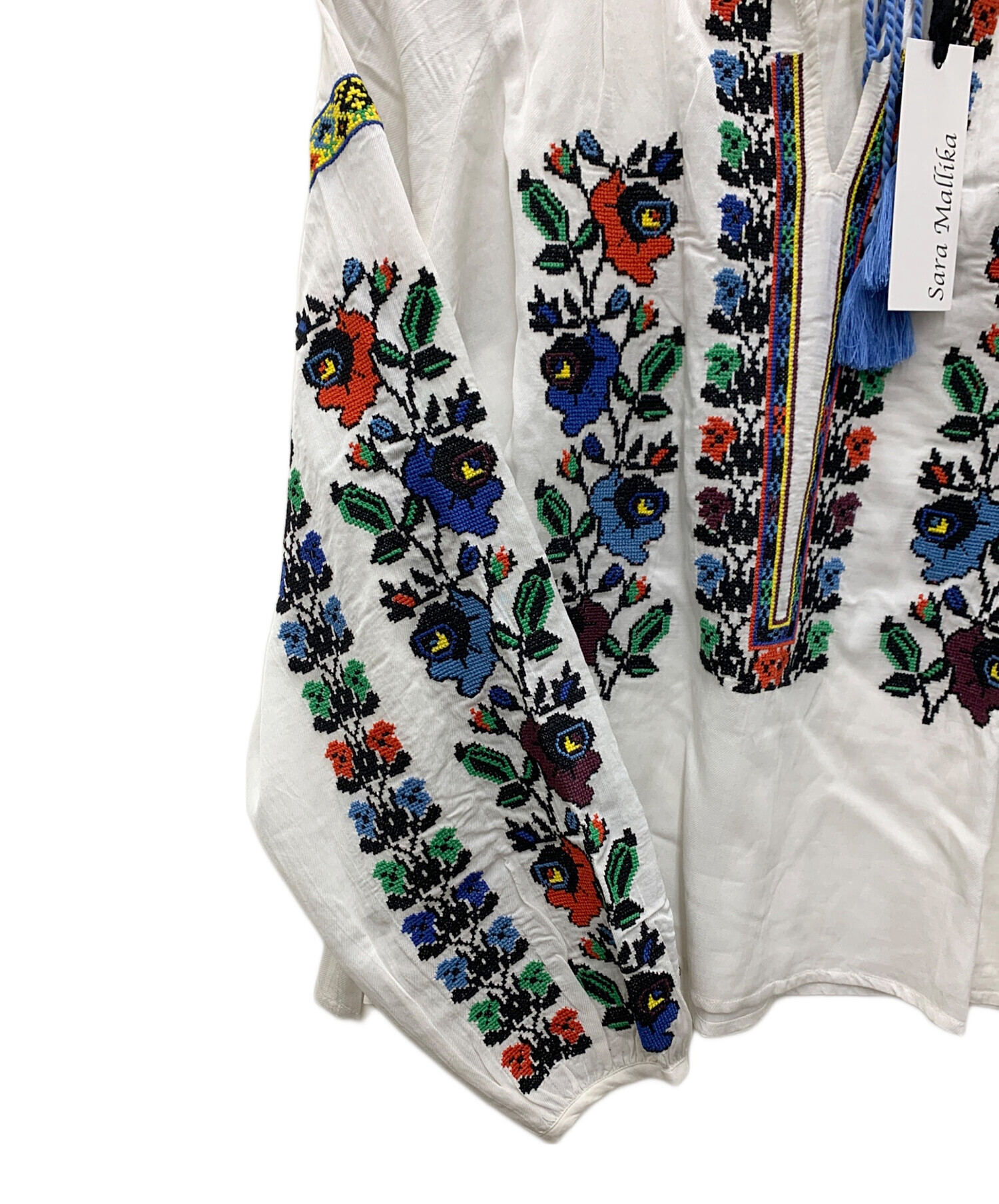 中古・古着通販】sara mallika (サラマリカ) 長袖ブラウス ホワイト