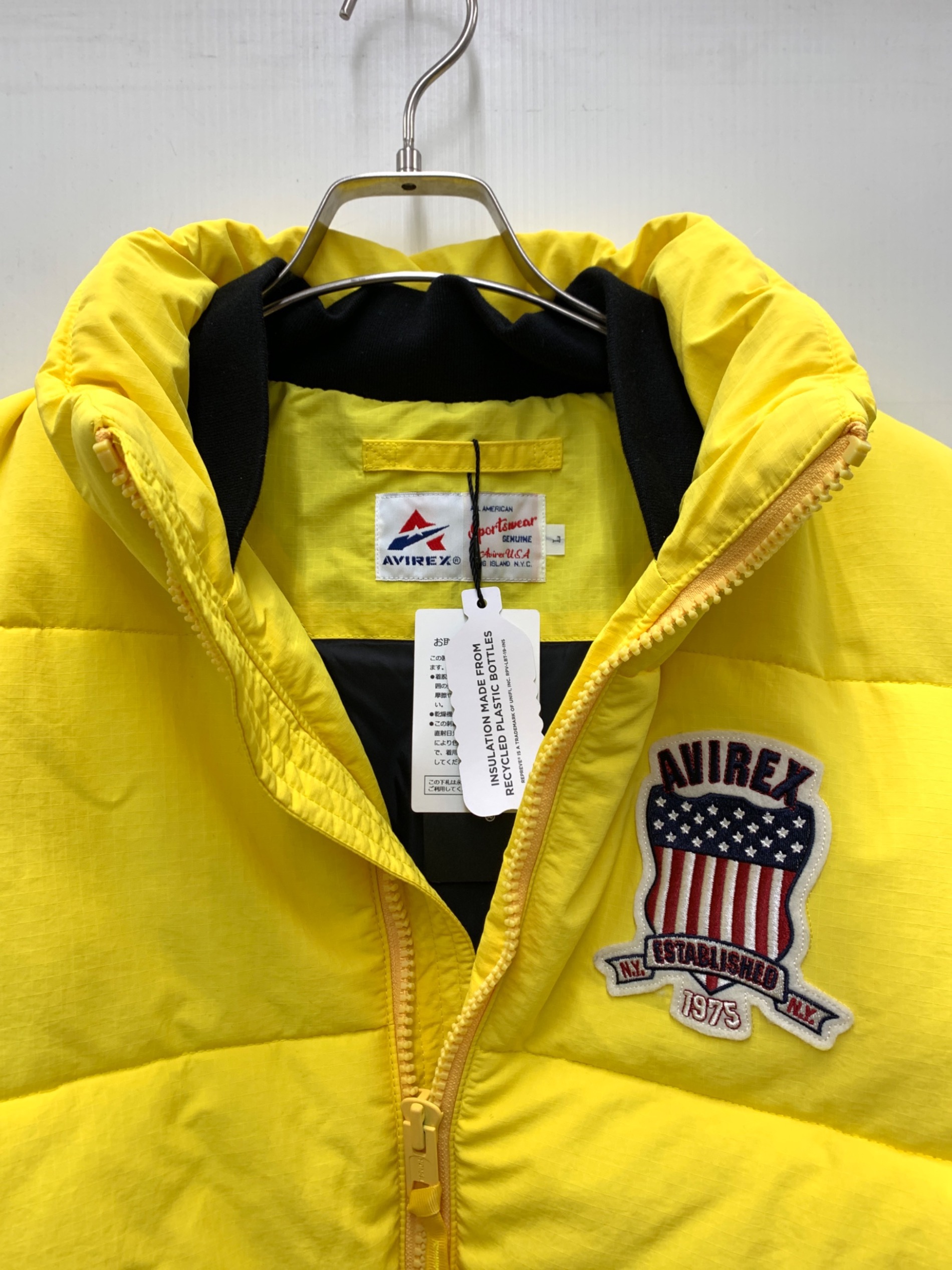 中古・古着通販】AVIREX (アヴィレックス) 中綿ジャケット イエロー 