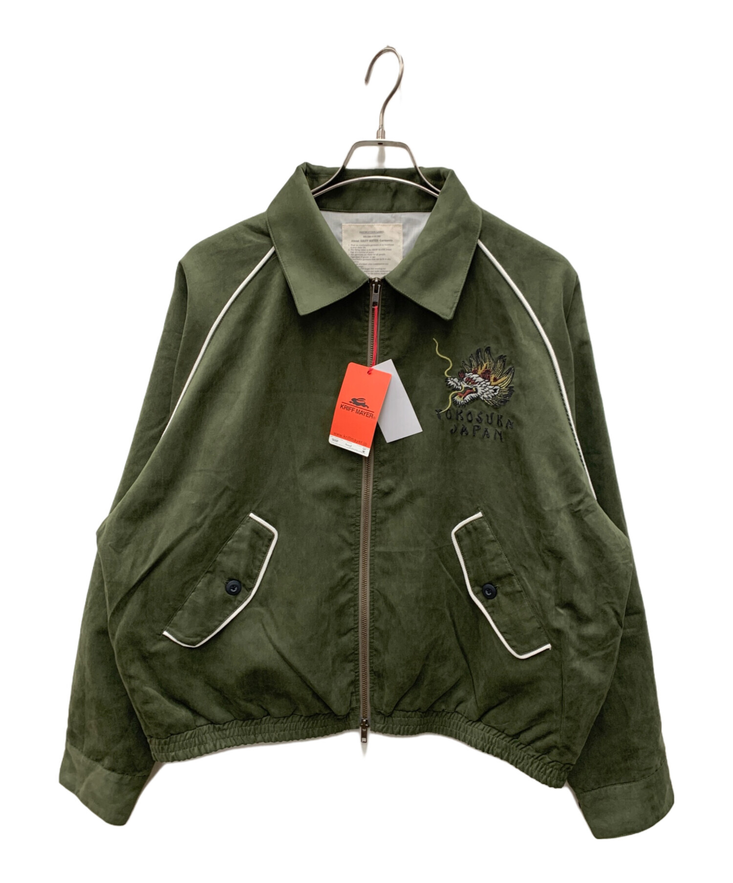 中古・古着通販】KRIFF MAYER (クリフメイヤー) スカジャン オリーブ
