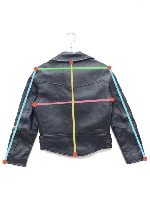 中古・古着通販】EEZAN (イーザン) ダブルライダースレザージャケット