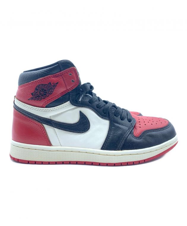 中古・古着通販】NIKE (ナイキ) ハイカットスニーカー レッド×ブラック