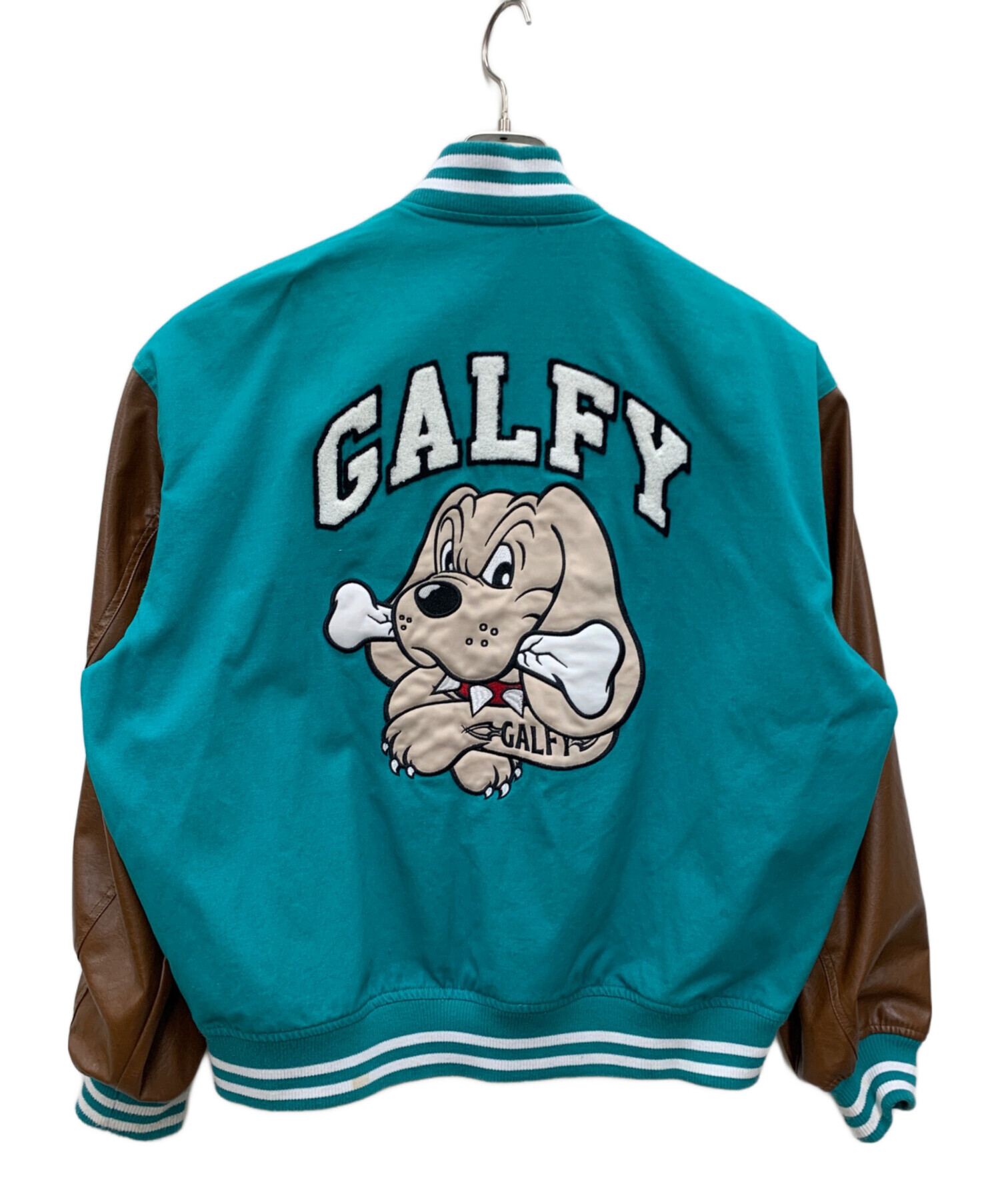 ガルフィー スタジャン 美品 中古・古着通販】GALFY (ガルフィー) スタジャン ミント×ブラウン