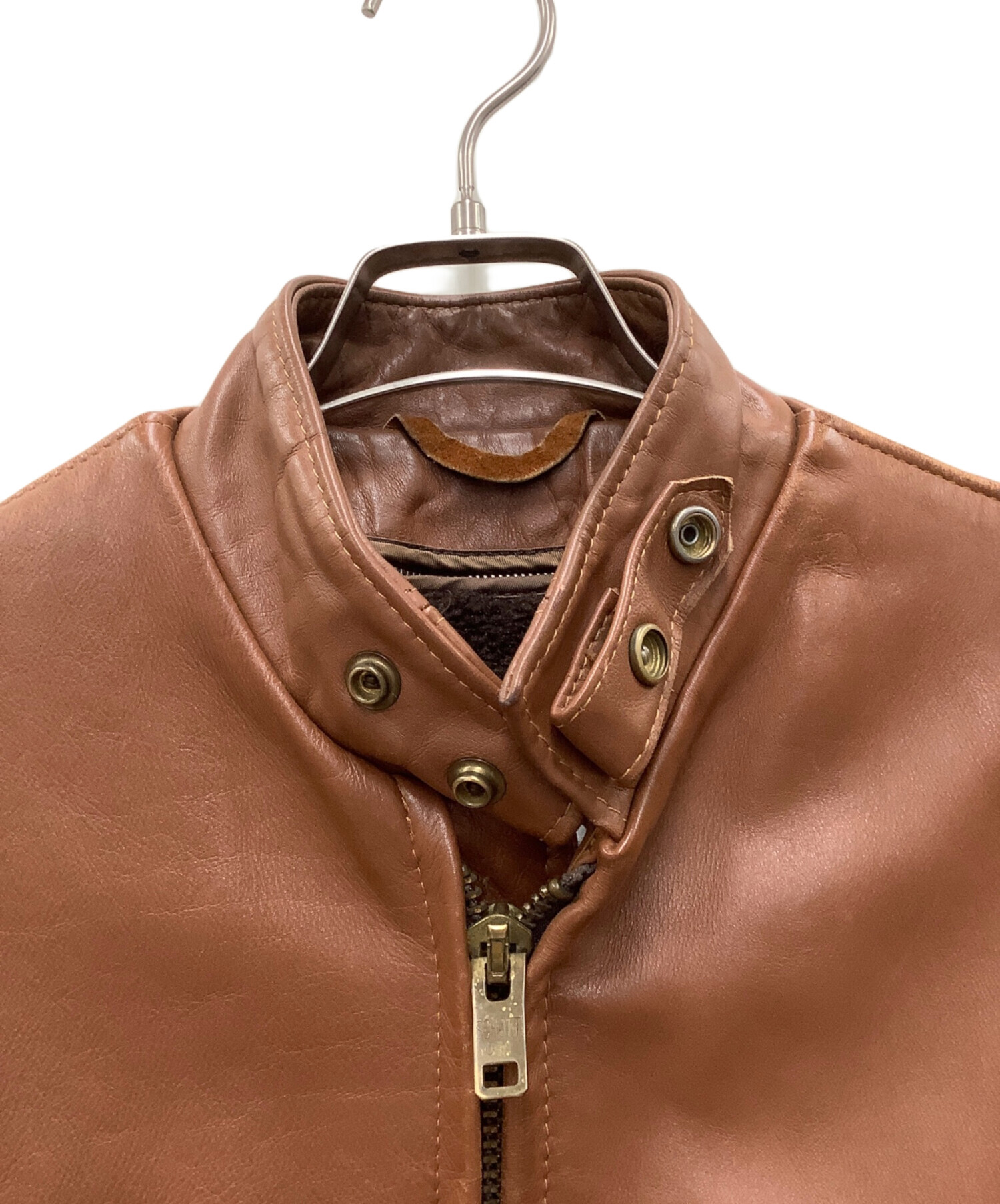 中古・古着通販】Schott (ショット) レザージャケット ブラウン サイズ