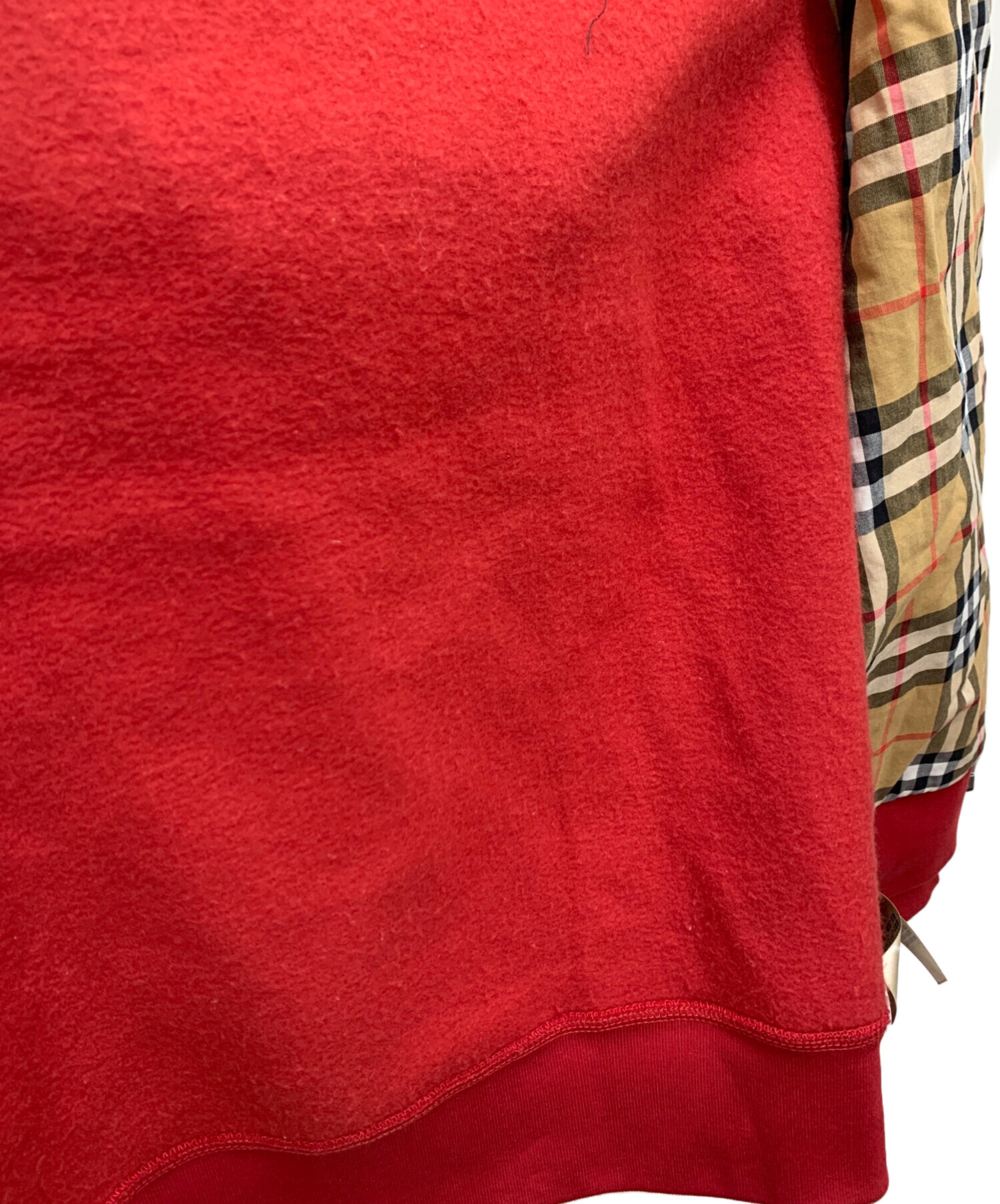 中古・古着通販】BURBERRY (バーバリー) ジップパーカー レッド サイズ