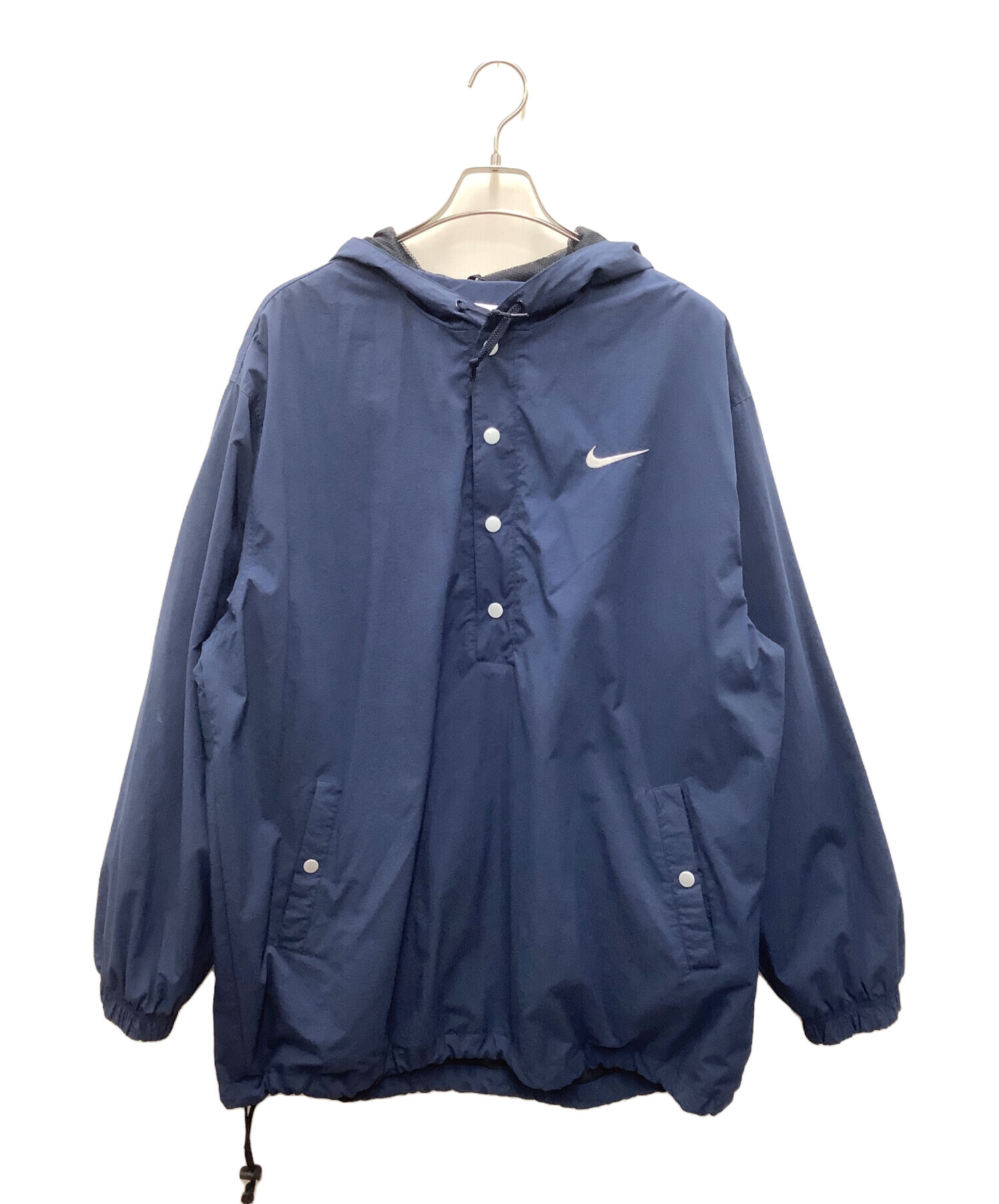 h*h様 レア　90s メキシコ製oldnike ジップ　パーカー　ネイビー　茄 中古・古着通販】NIKE (ナイキ) 90S ナイロンパーカー ネイビー サイズ