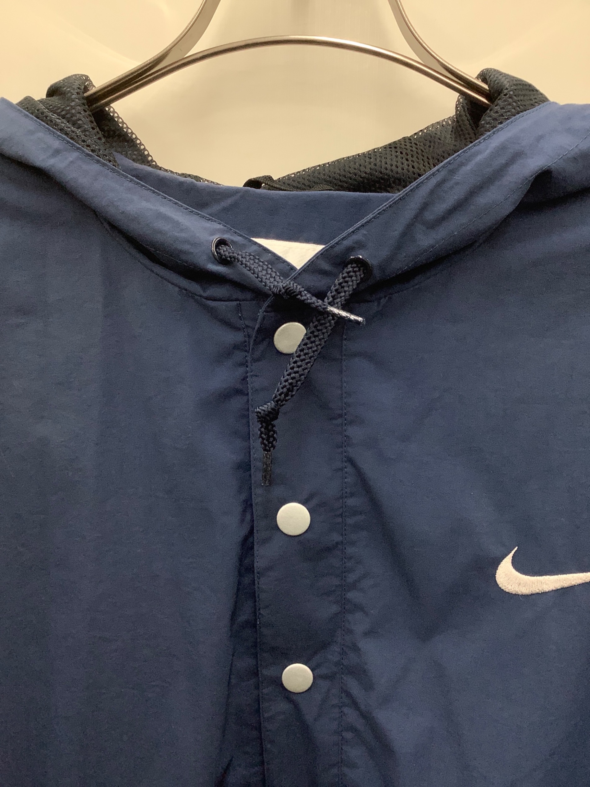 h*h様 レア　90s メキシコ製oldnike ジップ　パーカー　ネイビー　茄 中古・古着通販】NIKE (ナイキ) 90S ナイロンパーカー ネイビー サイズ