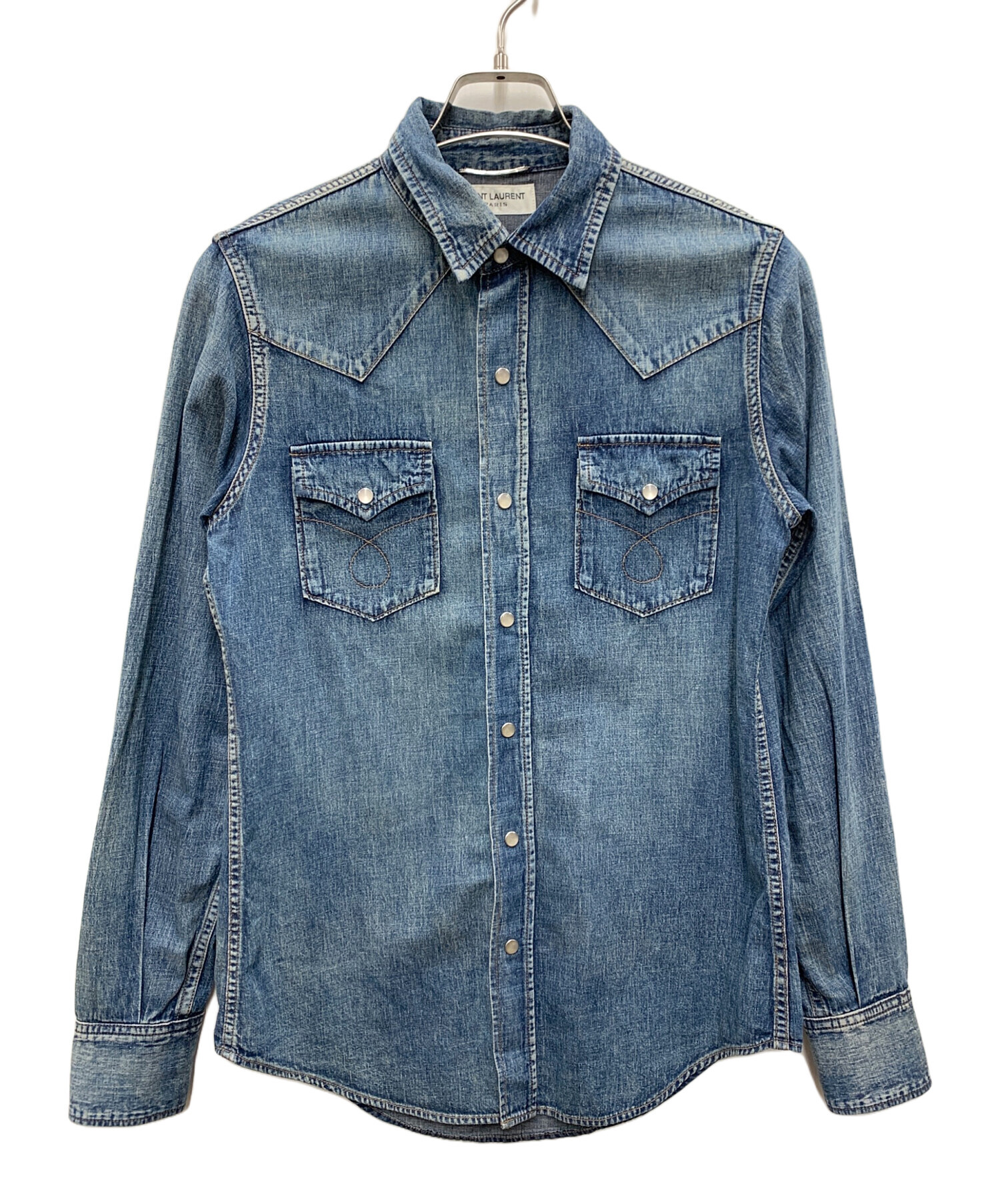 SAINT LAURENT デニムシャツ xs サンローラン 中古・古着通販】Saint 