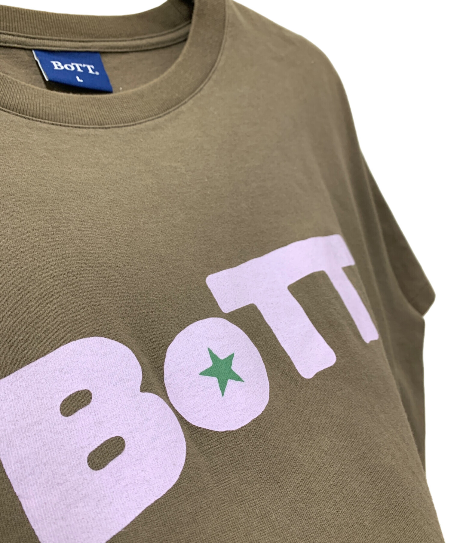 中古・古着通販】BoTT (ボット) プリントロゴTシャツ ブラウン サイズ