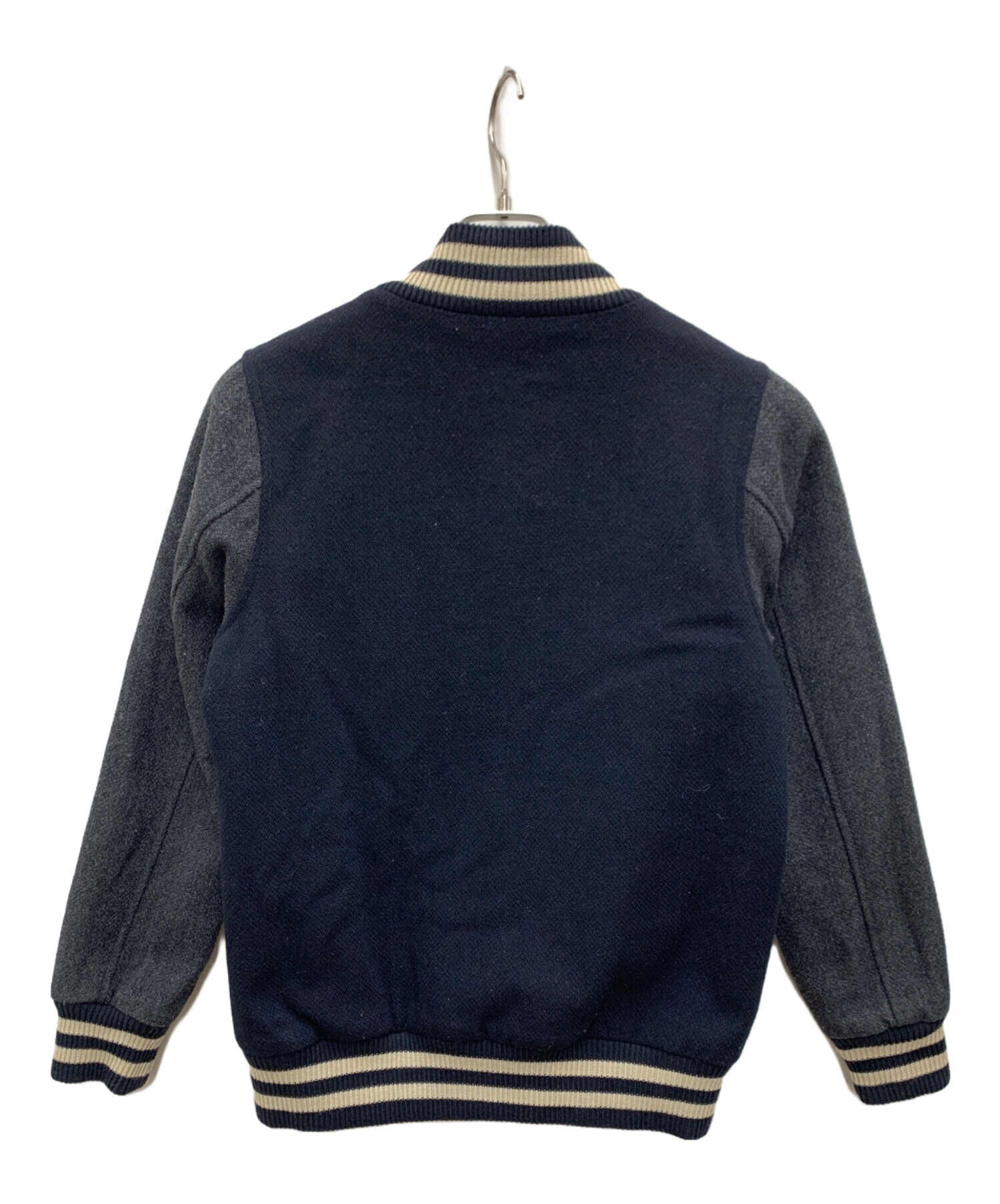 Champion スタジャン ネイビー/アイボリー 中古・古着通販】Champion (チャンピオン) スタジャン ネイビー×グレー