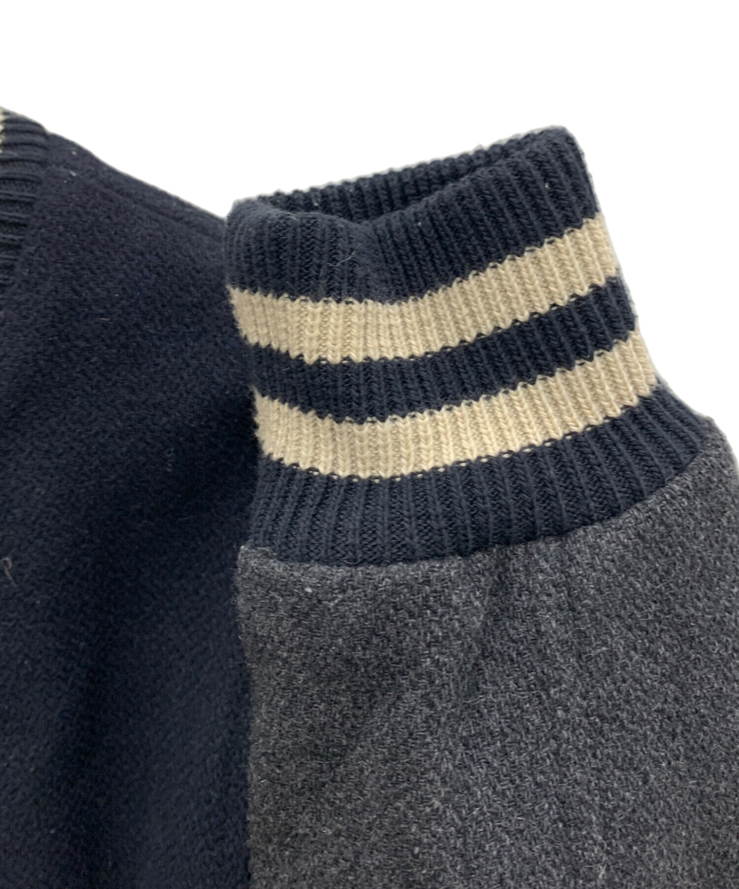 中古・古着通販】Champion (チャンピオン) スタジャン ネイビー×グレー