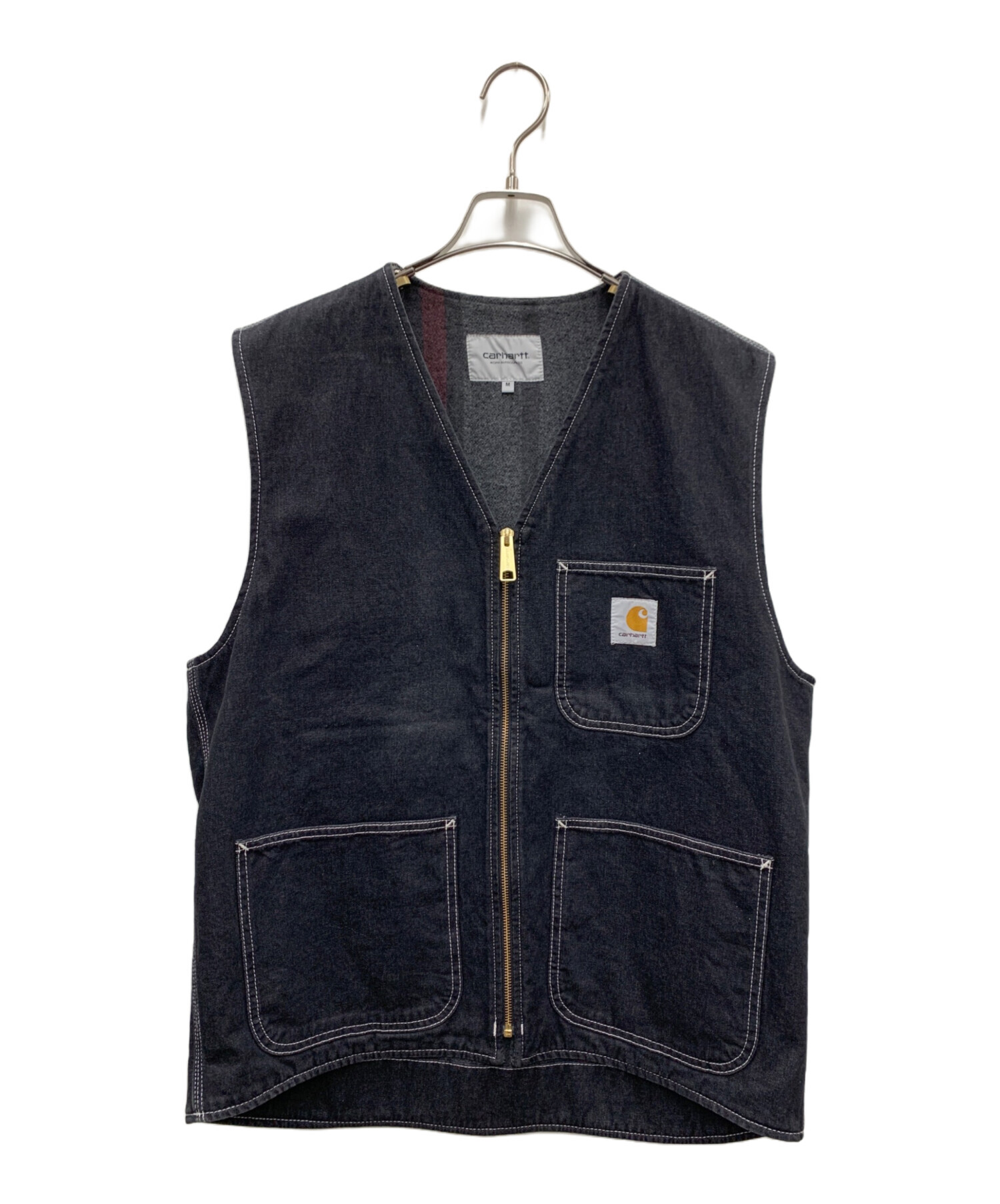 【本多大斗着用】Carhartt chore vest チョアベスト Mサイズ 中古・古着通販】CarHartt (カーハート) チョアベスト インディゴ