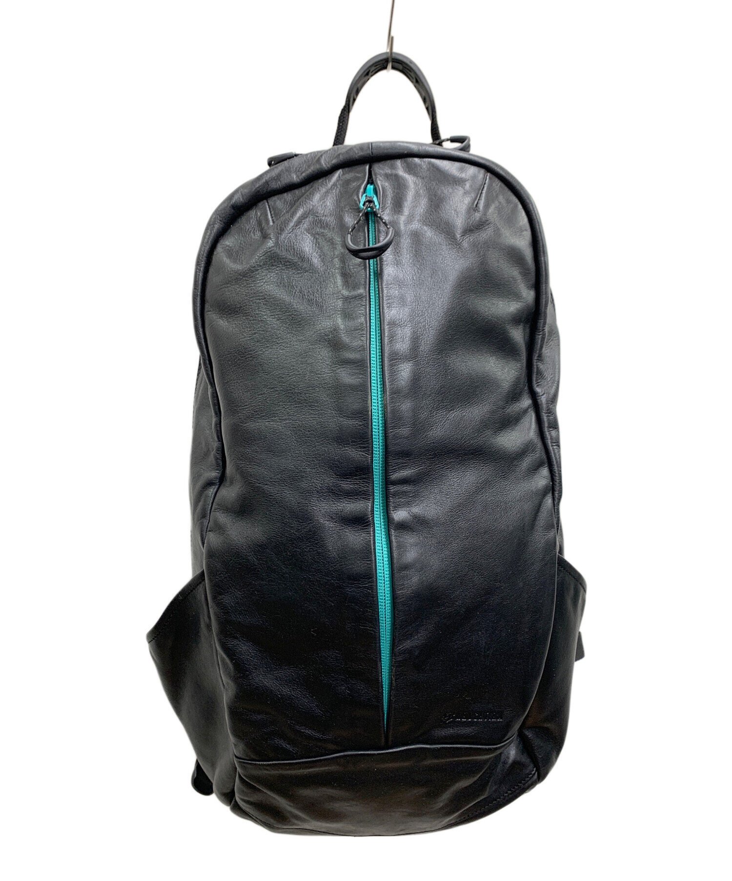 NAUGHTIAM ノーティアム　撥水レザー リュックサック　A4 完売品 中古・古着通販】NAUGHTIAM (ノーティアム) 撥水レザーリュック ミント