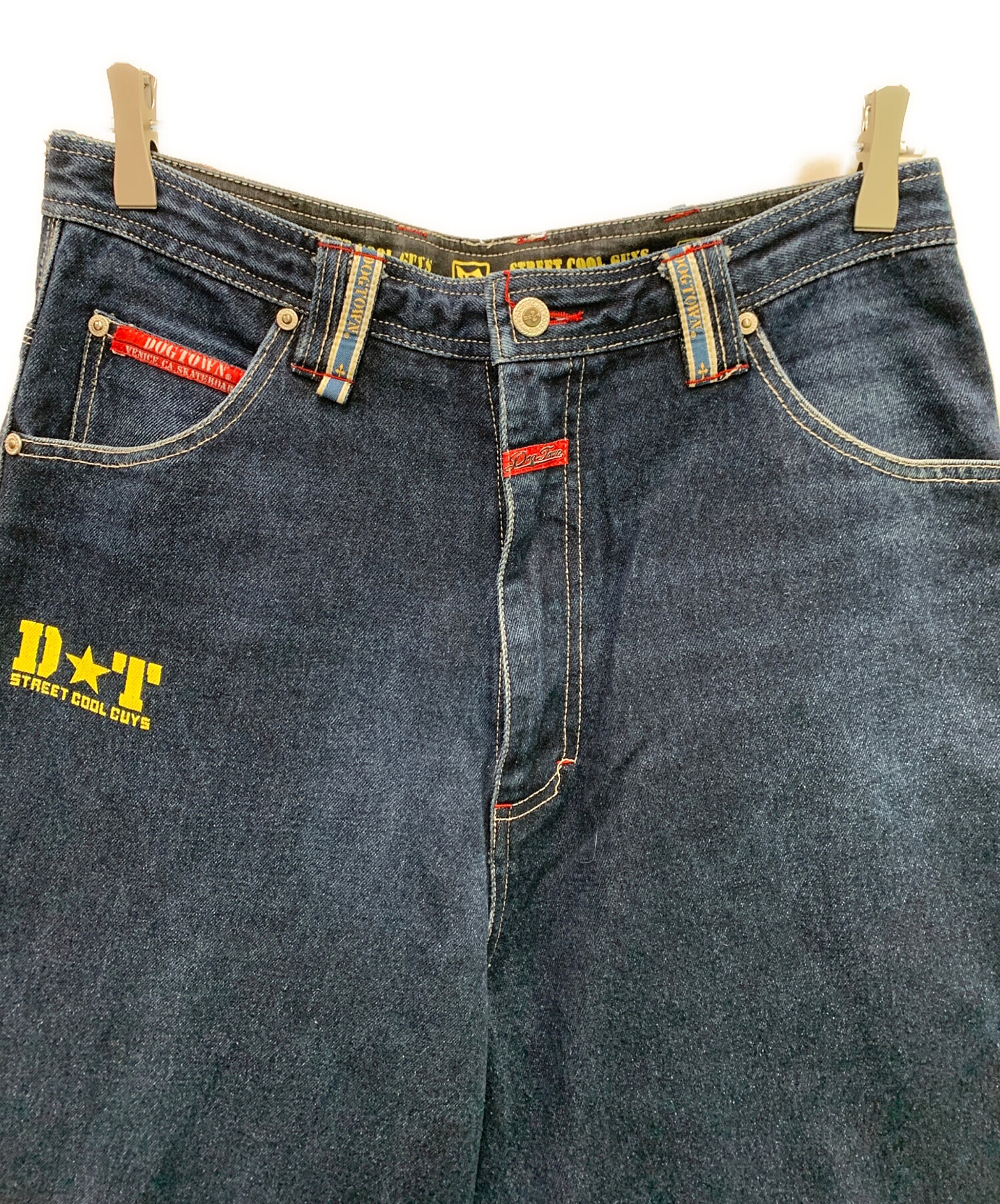 中古・古着通販】DOG TOWN (ドッグ タウン) 刺繍ワイドデニムパンツ