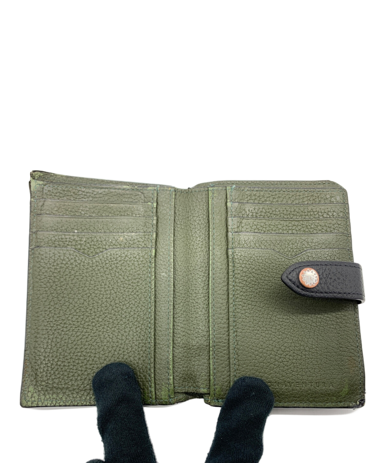 BONAVENTURA ボナベンチュラ　コンパクトジップウォレット黒×深緑　新品 中古・古着通販】bonaventura (ボナベンチュラ) ウォレット ブラック