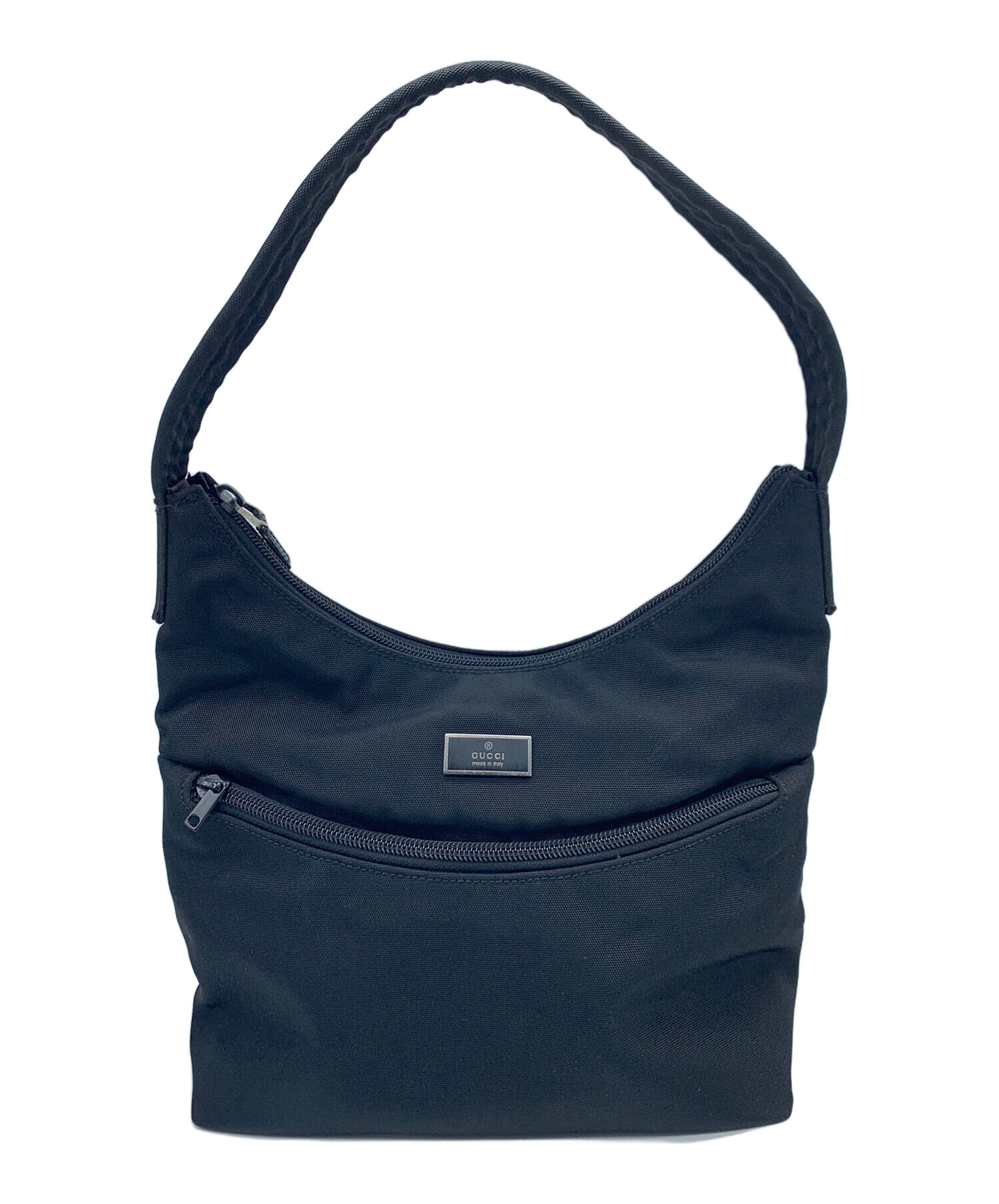 中古・古着通販】GUCCI (グッチ) ナイロンショルダーバッグ ブラック