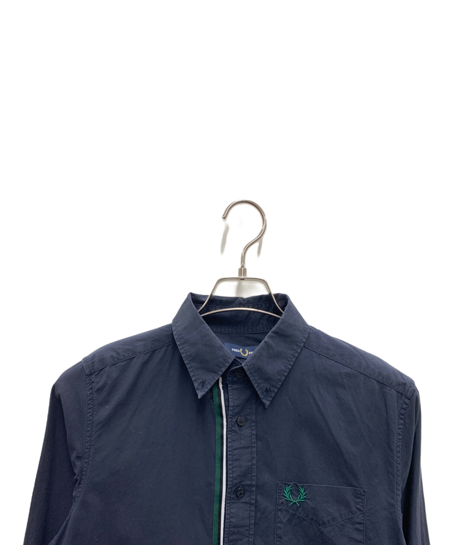 中古・古着通販】FRED PERRY (フレッドペリー) 長袖シャツ ネイビー 