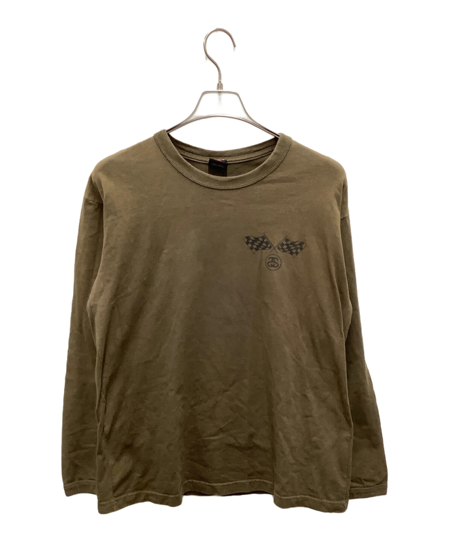 中古・古着通販】stussy (ステューシー) 長袖カットソー オリーブ