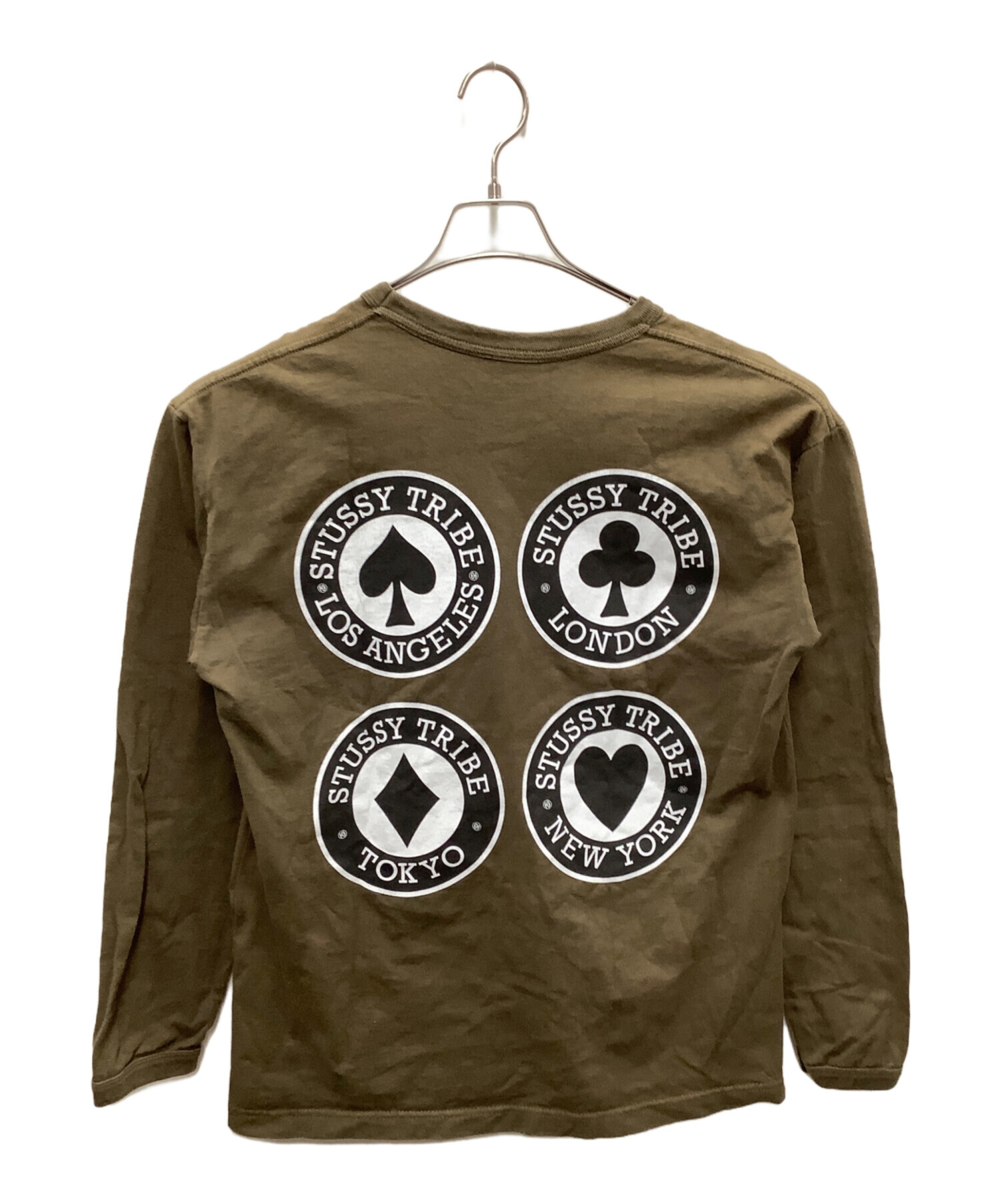 中古・古着通販】stussy (ステューシー) 長袖カットソー オリーブ