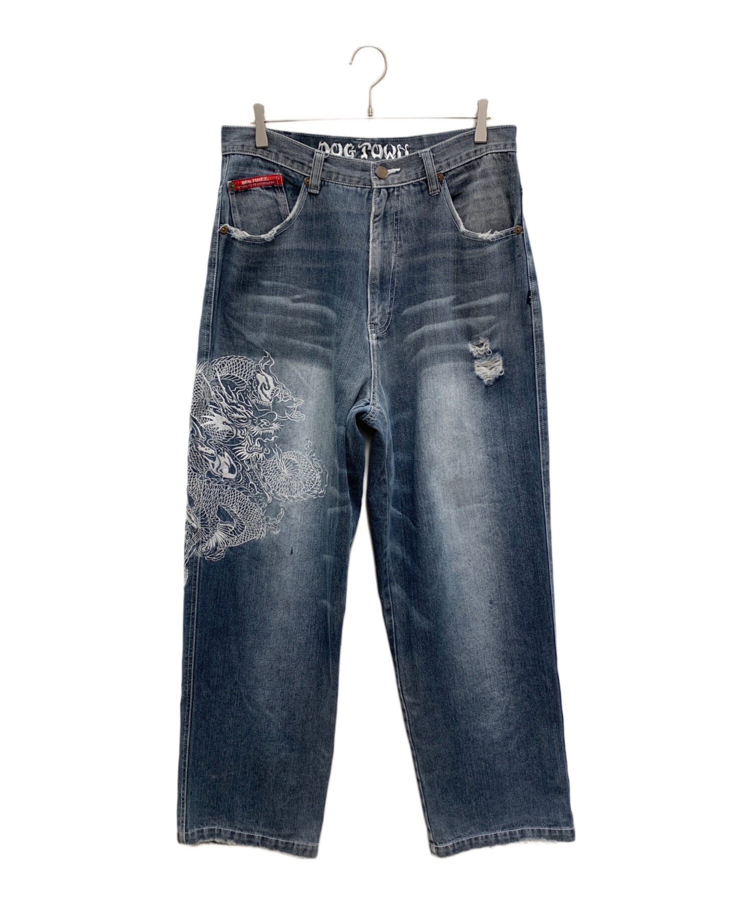 80年代・ビンテージ・ドッグタウン・DOGTOWN ・ビニールバナー・当時非売品 中古・古着通販】DOG TOWN (ドッグ タウン) 刺繍デニムパンツ