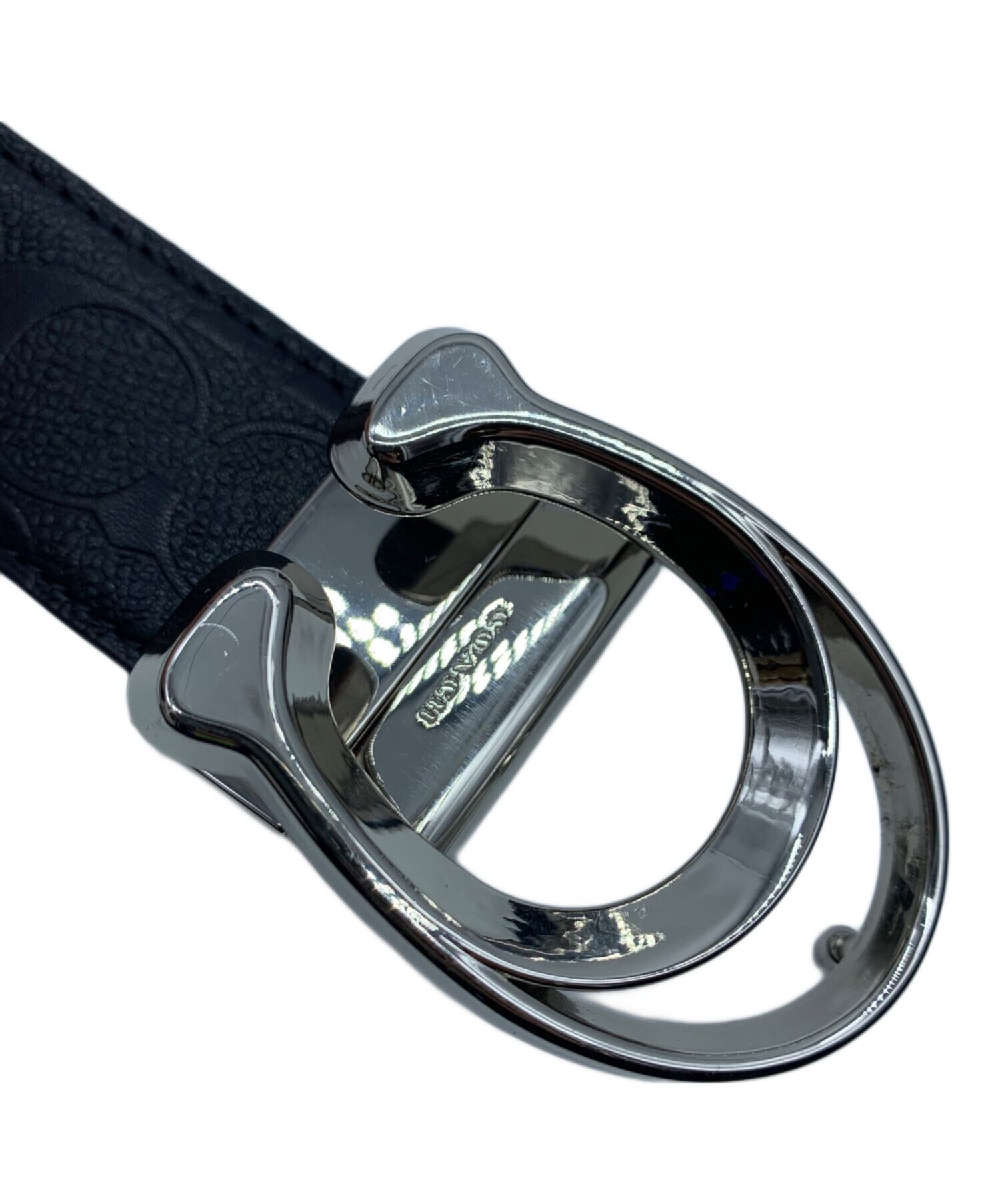 【新品未使用】COACH コーチ　ブラックレザーベルト 中古・古着通販】COACH (コーチ) レザーベルト ブラック｜ブランド