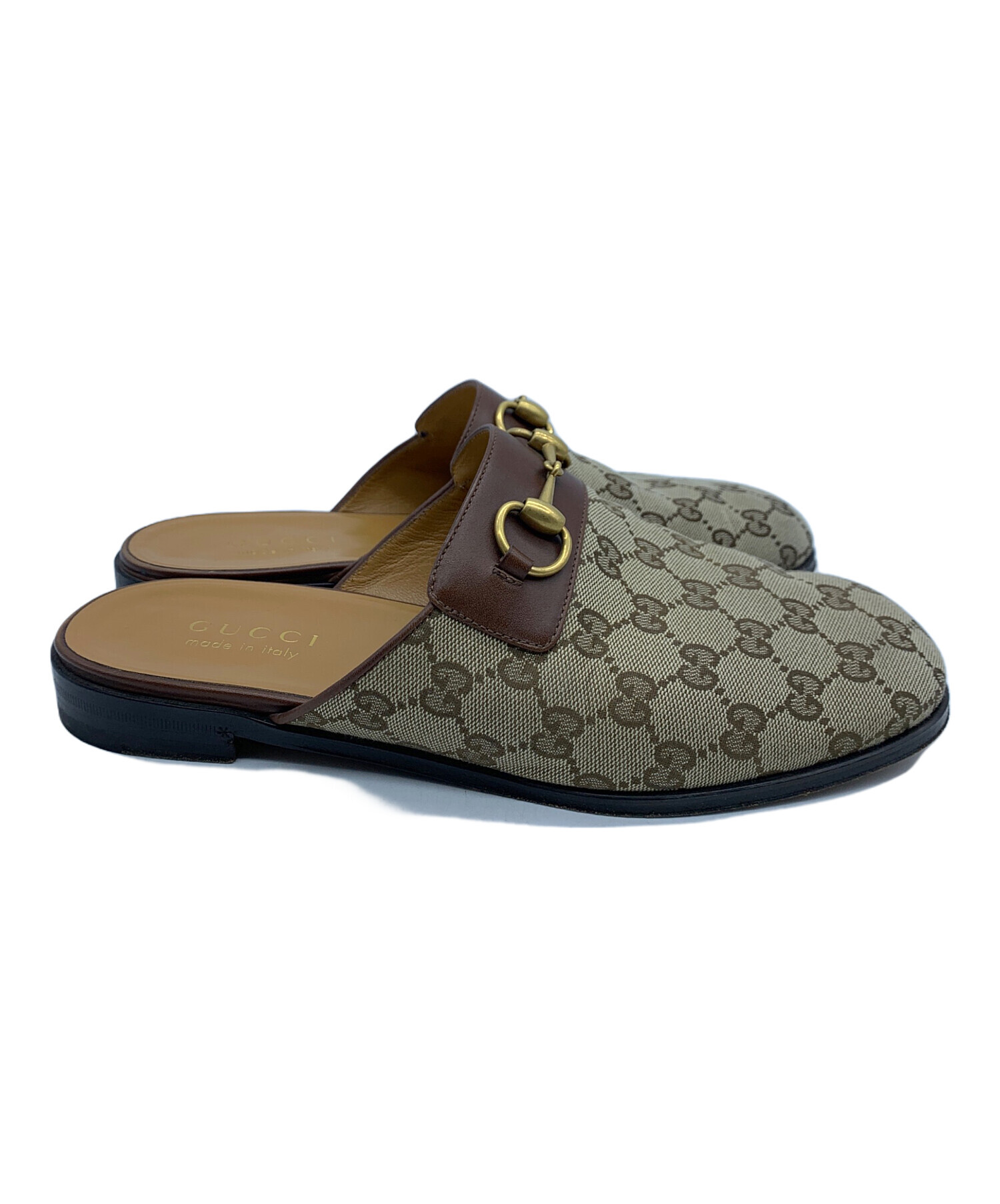 中古・古着通販】GUCCI (グッチ) GGキャンバスホースビットサンダル