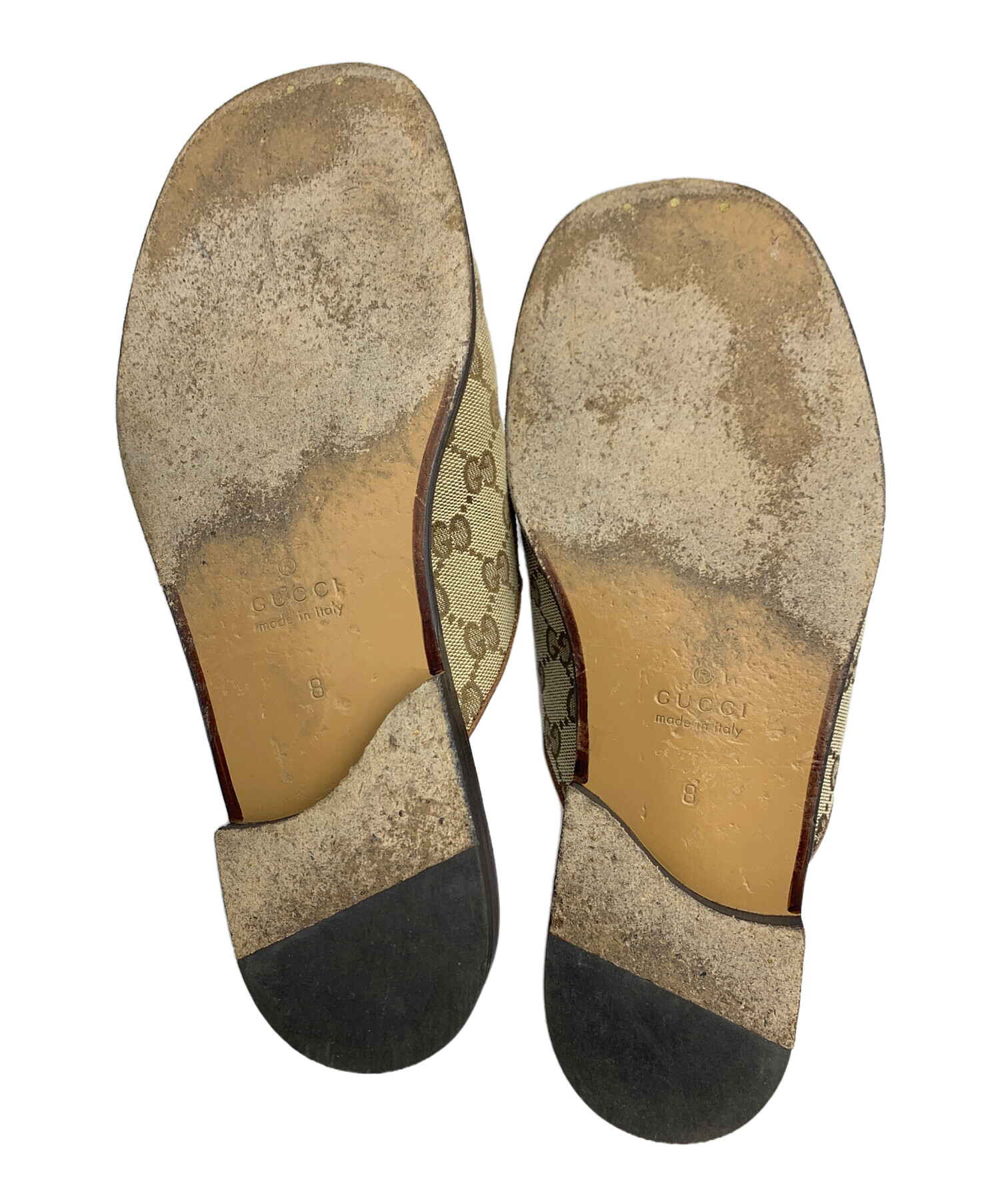 中古・古着通販】GUCCI (グッチ) GGキャンバスホースビットサンダル