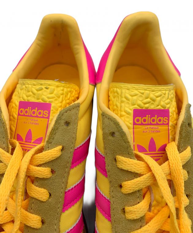 【アウトレット】三角スタイ(レトロ花柄  ピンク×イエロー) 中古・古着通販】adidas (アディダス) GAZELLE BOLD W イエロー×ピンク