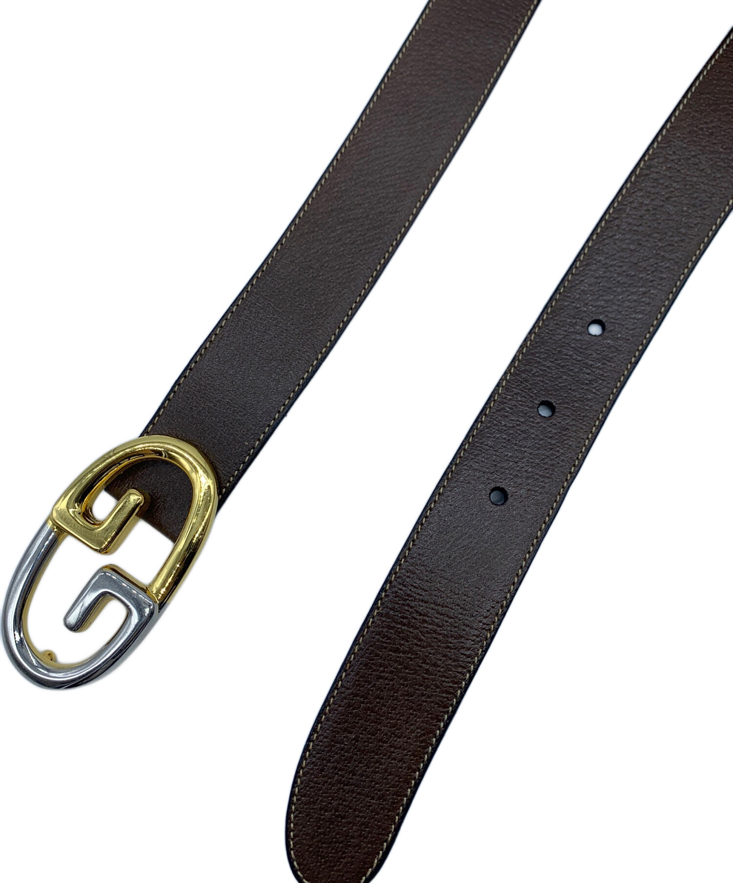 中古・古着通販】GUCCI (グッチ) レザーベルト ブラウン｜ブランド