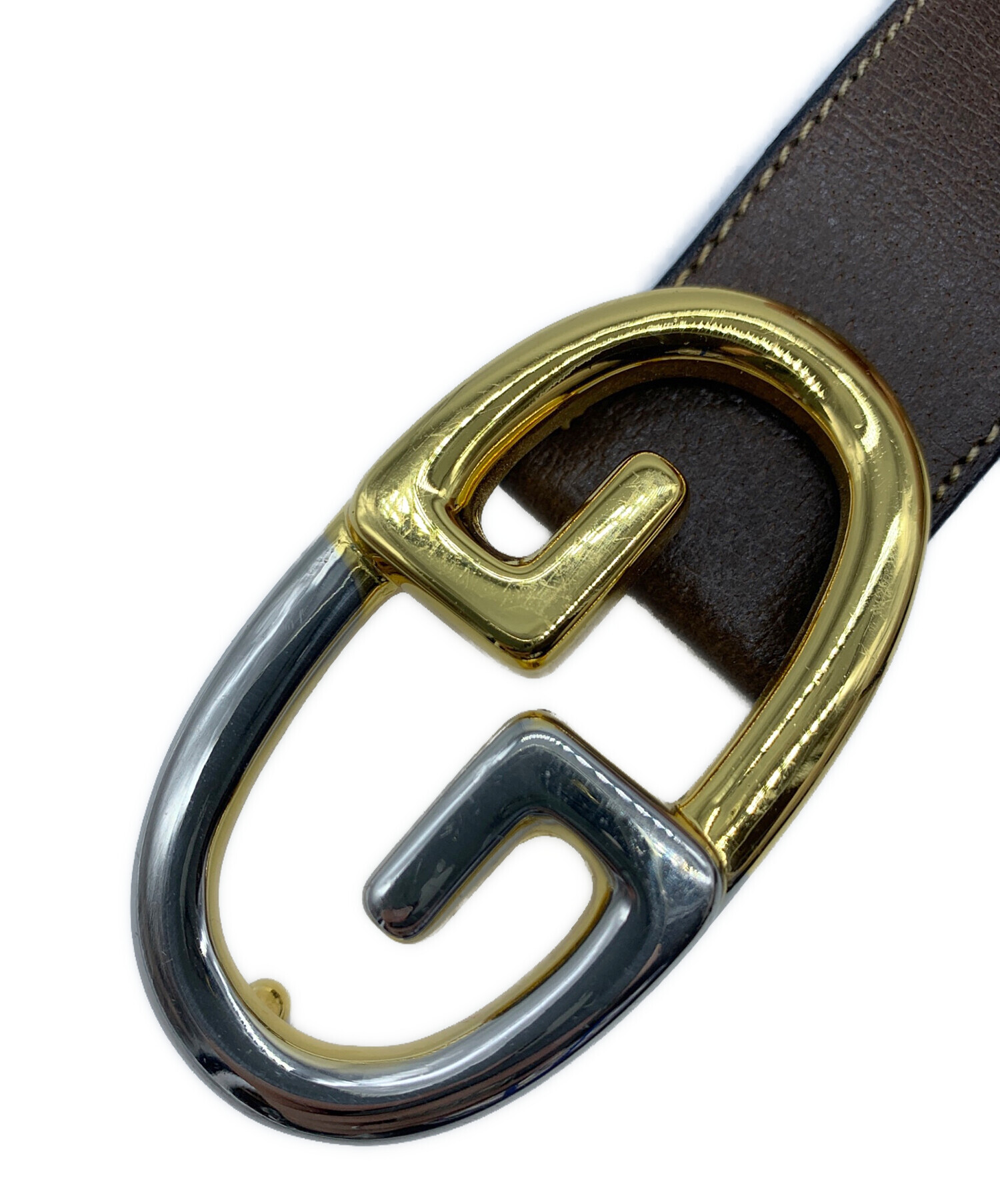 中古・古着通販】GUCCI (グッチ) レザーベルト ブラウン｜ブランド