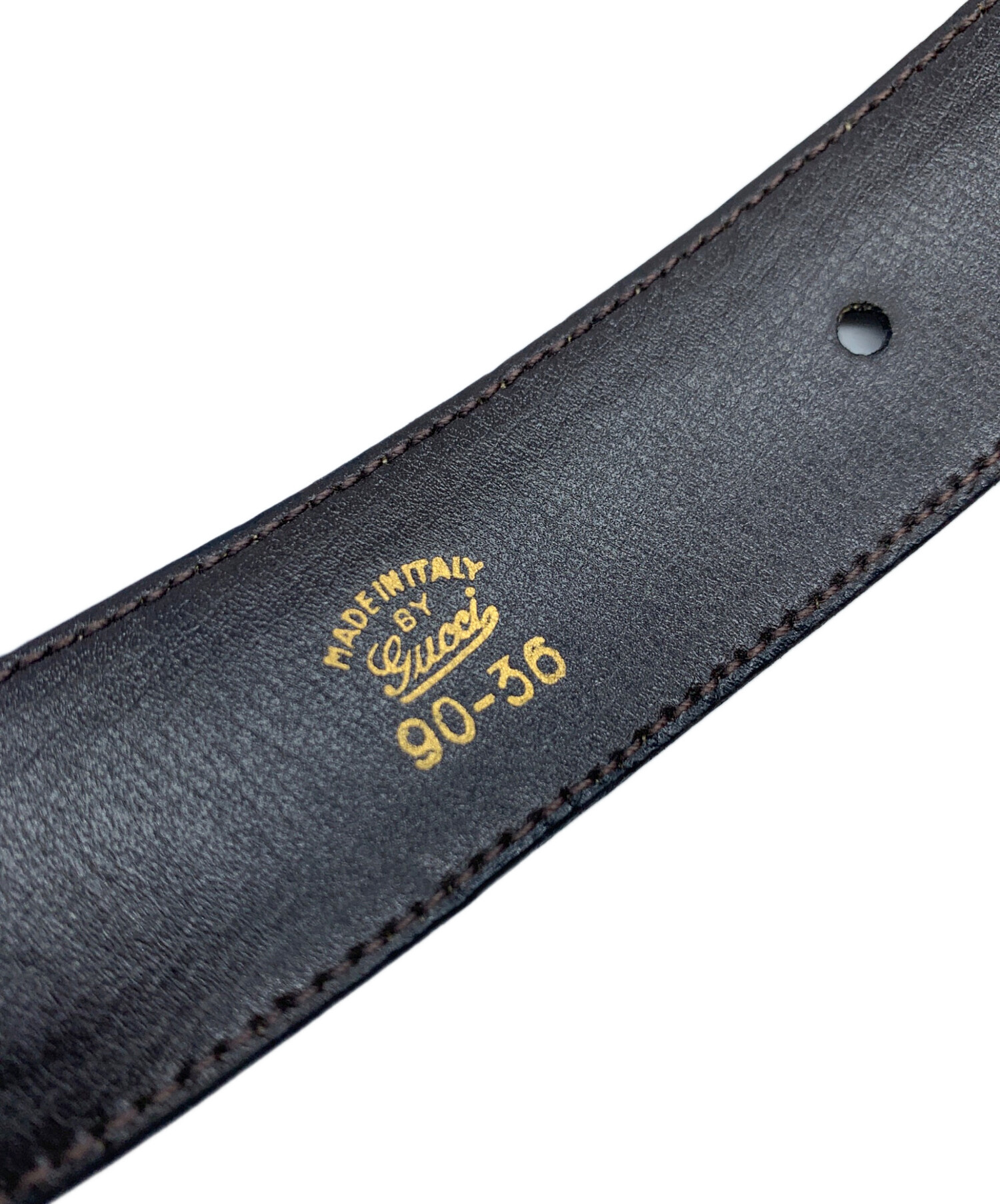 中古・古着通販】GUCCI (グッチ) レザーベルト ブラウン｜ブランド