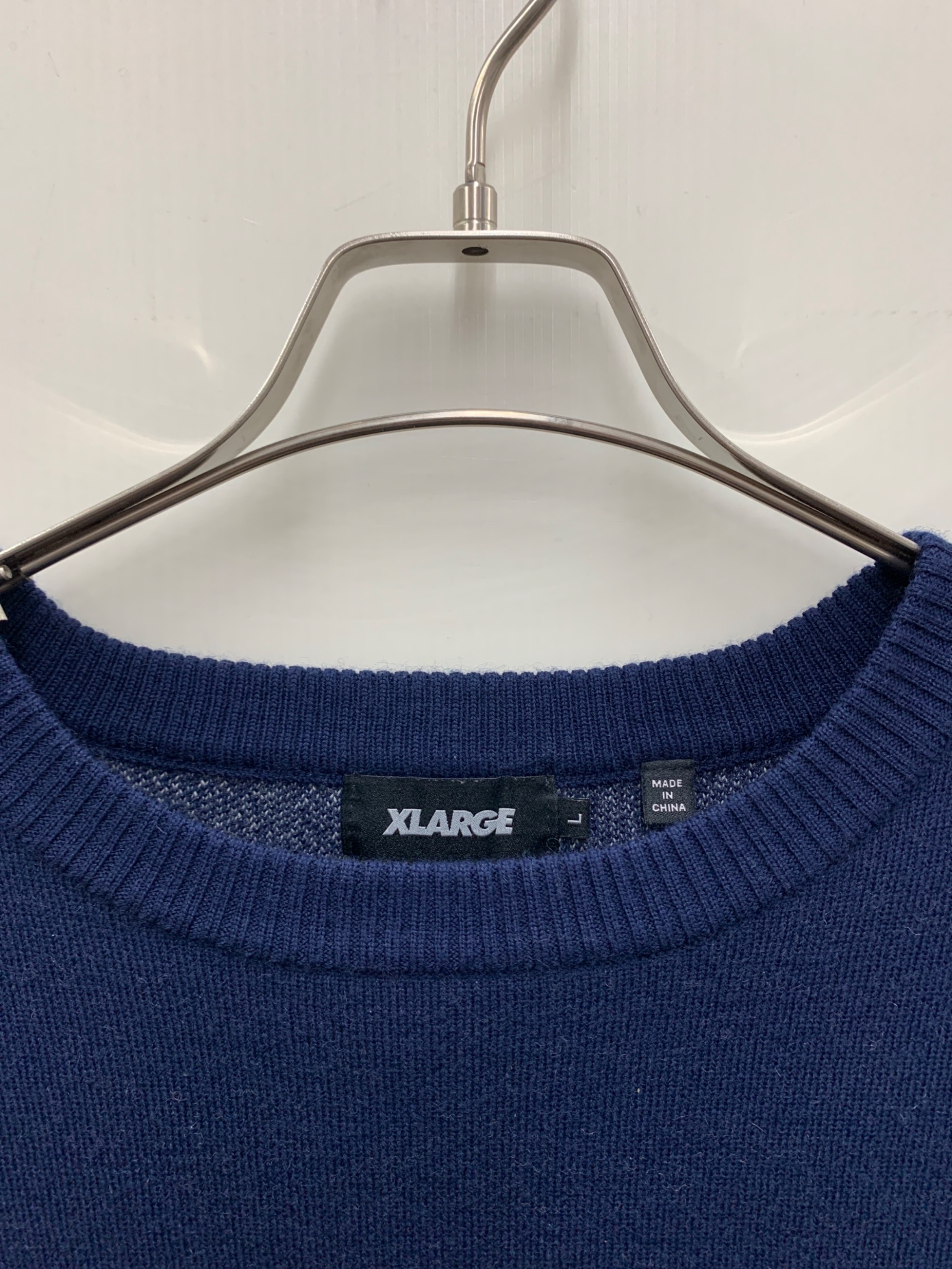 中古・古着通販】X-LARGE (エクストララージ) 厚手ニット ネイビー