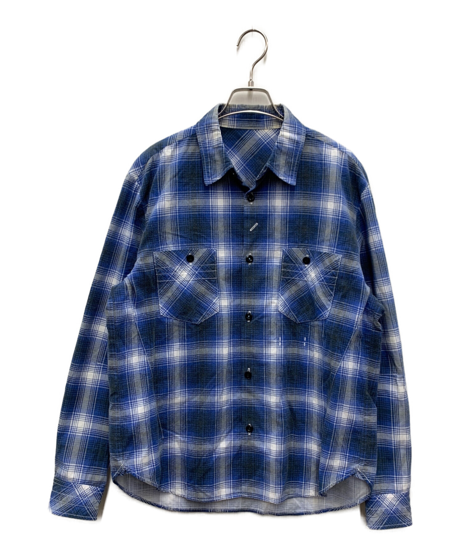 亀梨 私物 NUMBER (N)INE 09SS シャツ 青 3 ナンバーナイン 中古・古着通販】n(n) by NUMBER (N)INE (エヌエヌバイナンバーナイン