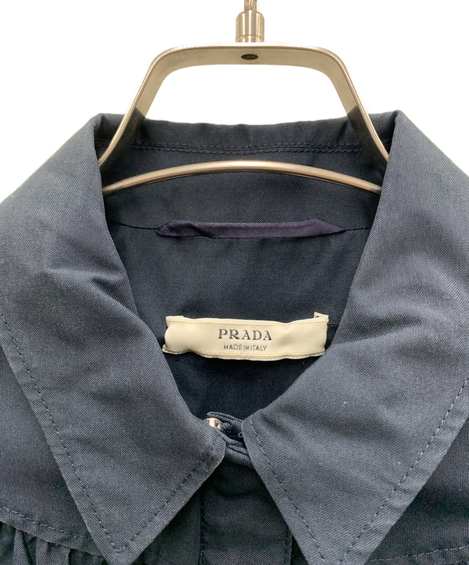 中古・古着通販】PRADA (プラダ) コットンジップジャケット ネイビー