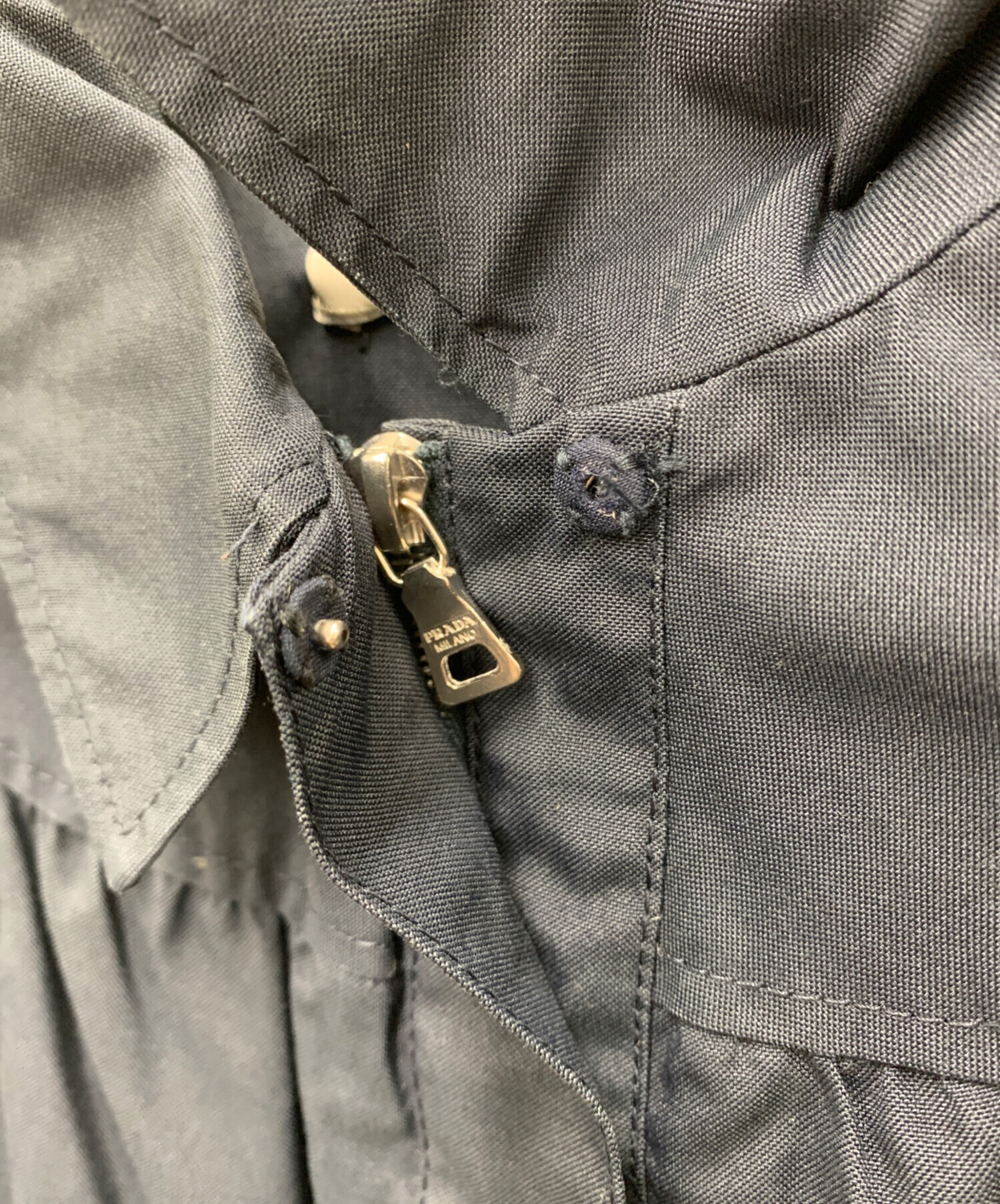 中古・古着通販】PRADA (プラダ) コットンジップジャケット ネイビー