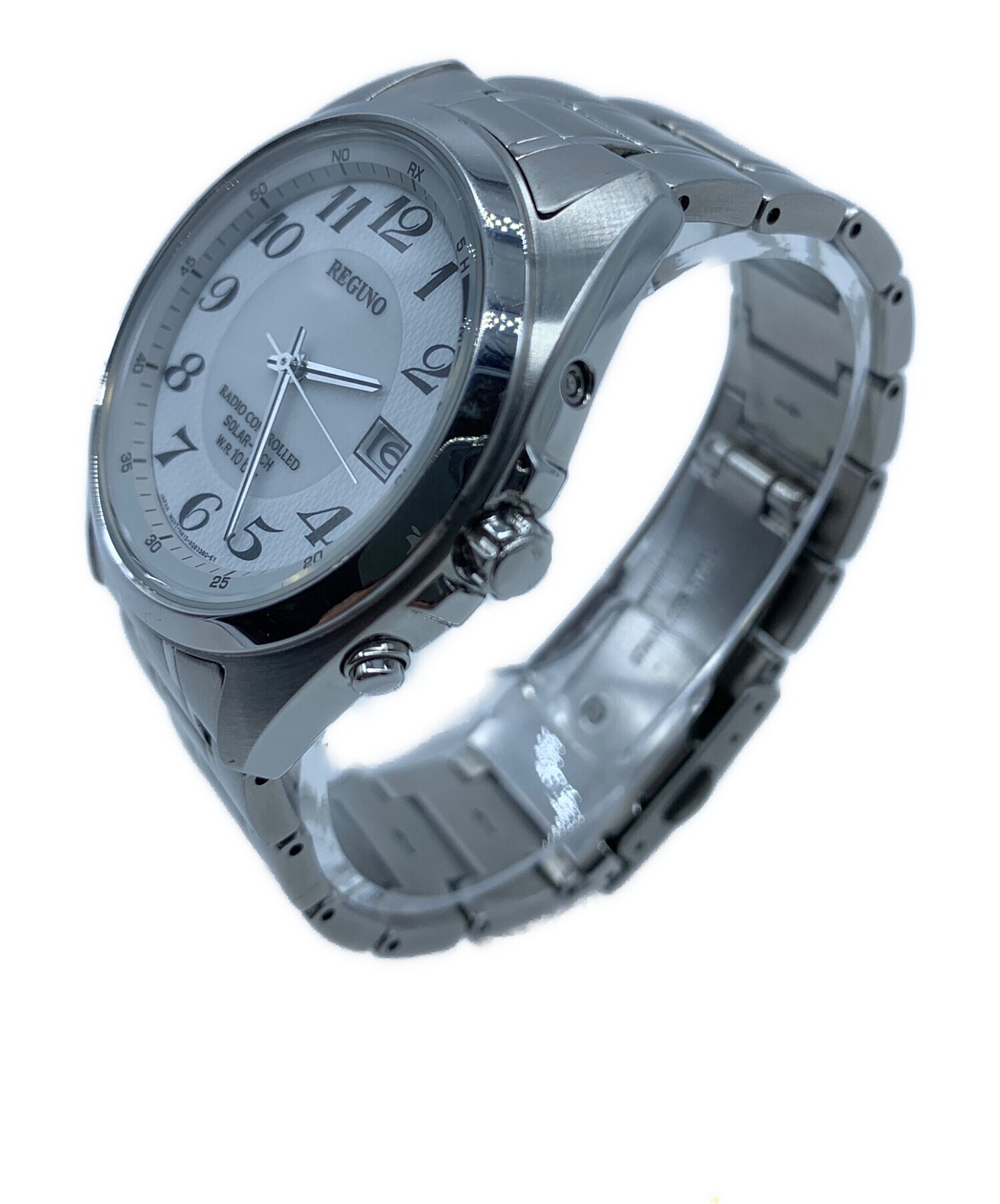 CITIZEN ステンレススチール 時計 中古・古着通販】CITIZEN (シチズン) ソーラーテック電波時計 ホワイト