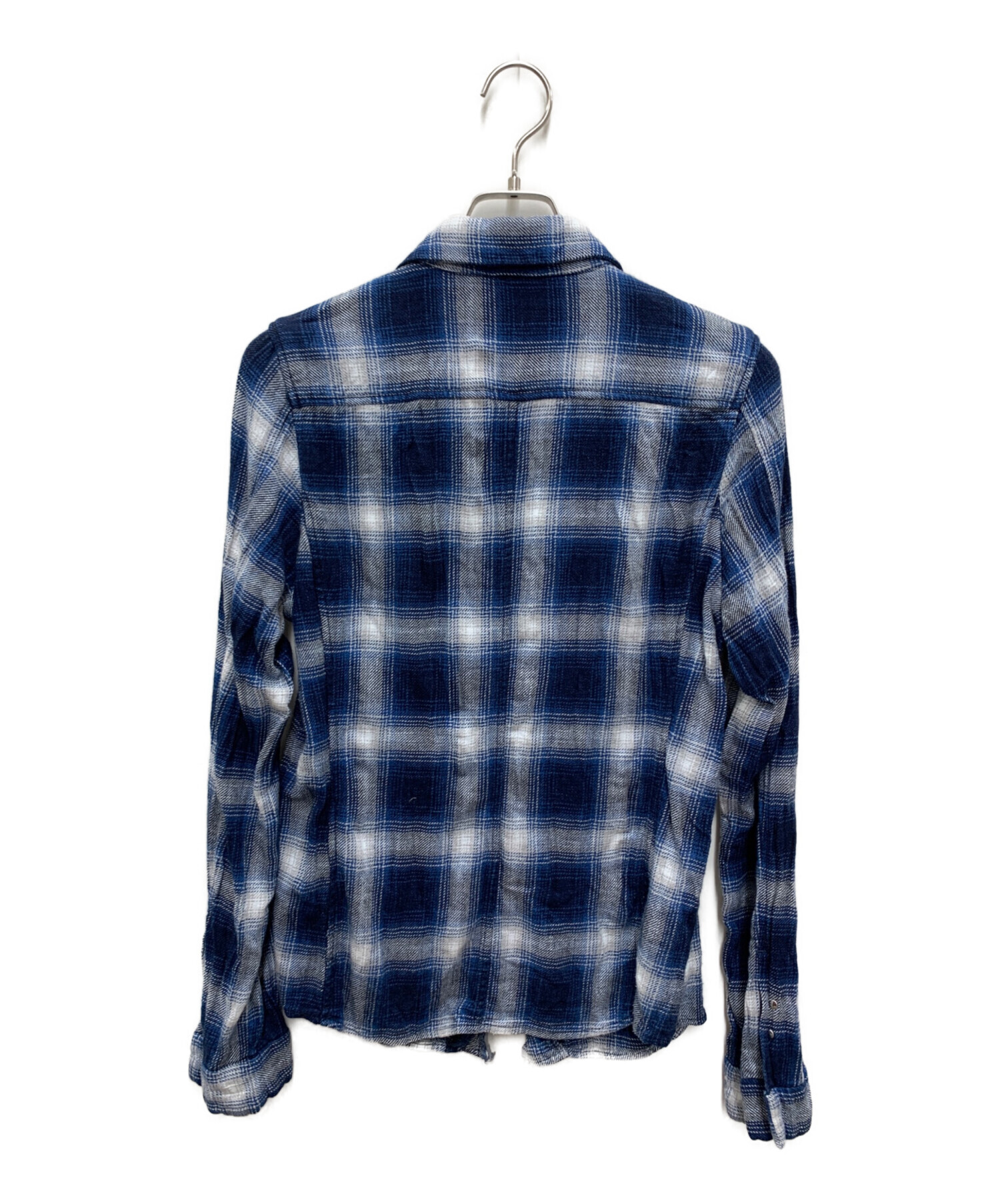 【美品】ジュンハシモト 長袖シャツ ボタンダウン 切替 ブルー メンズ Lサイズ 中古・古着通販】Junhashimoto (ジュンハシモト) 長袖シャツ ブルー