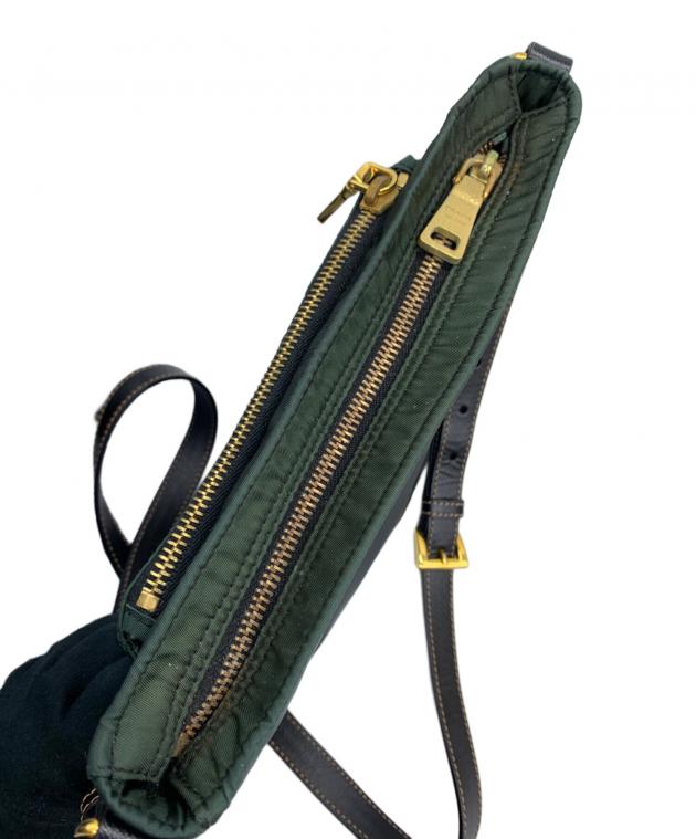 中古・古着通販】PRADA (プラダ) ナイロンショルダーバッグ グリーン