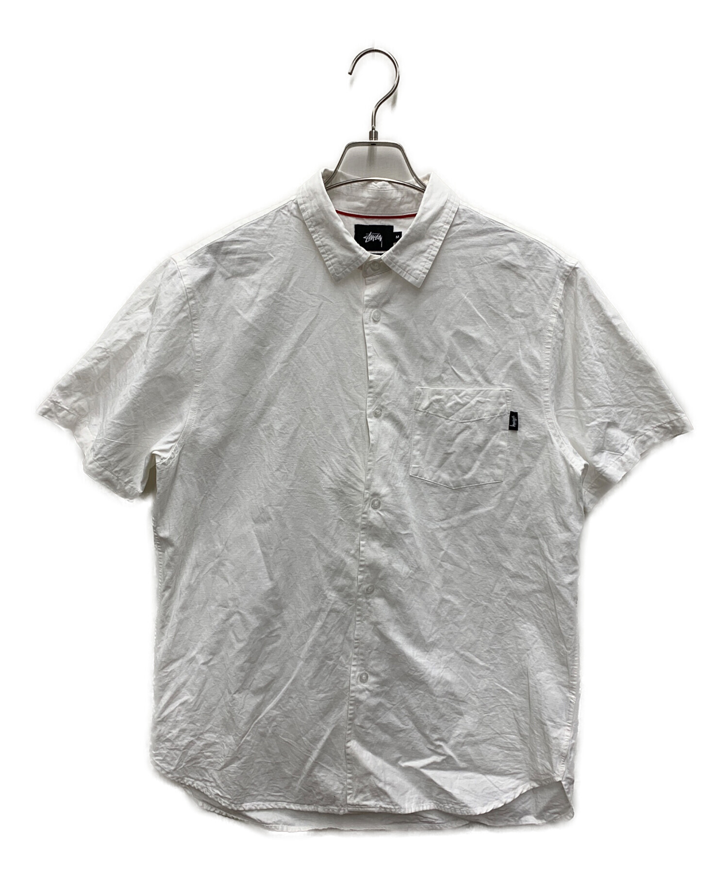 Stussy ホワイト 半袖シャツ Mサイズ 中古・古着通販】stussy (ステューシー) 半袖シャツ ホワイト サイズ:M