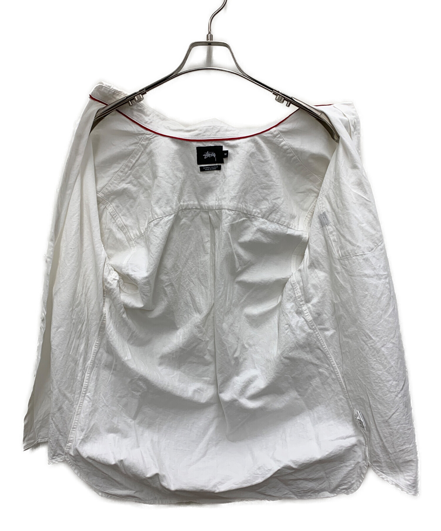 Stussy ホワイト 半袖シャツ Mサイズ 中古・古着通販】stussy (ステューシー) 半袖シャツ ホワイト サイズ:M