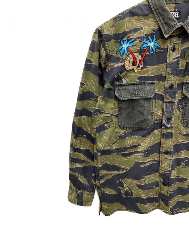 中古・古着通販】DIESEL (ディーゼル) 長袖シャツ オリーブ サイズ:M 