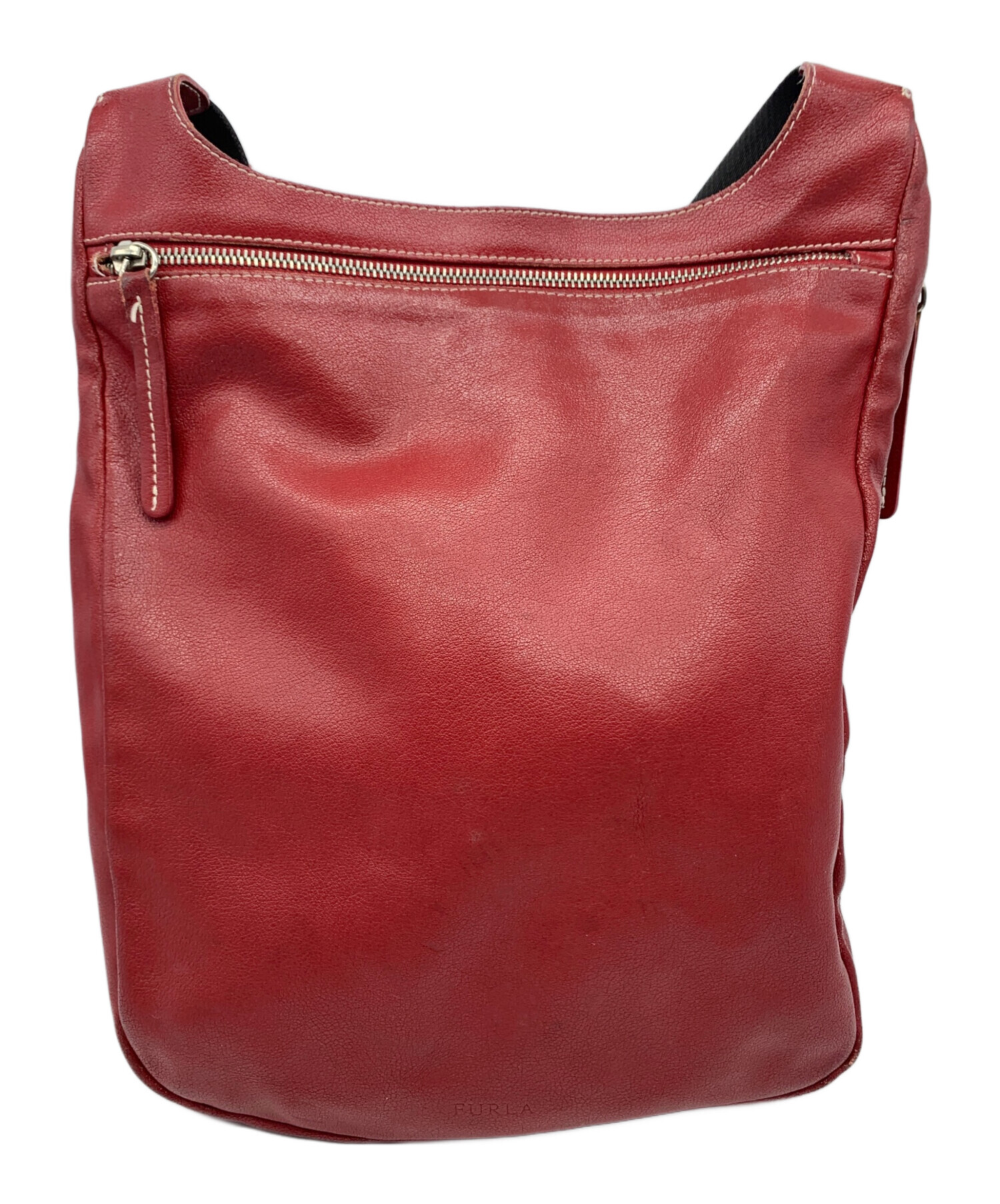 中古・古着通販】FURLA (フルラ) レザーショルダーバッグ レッド