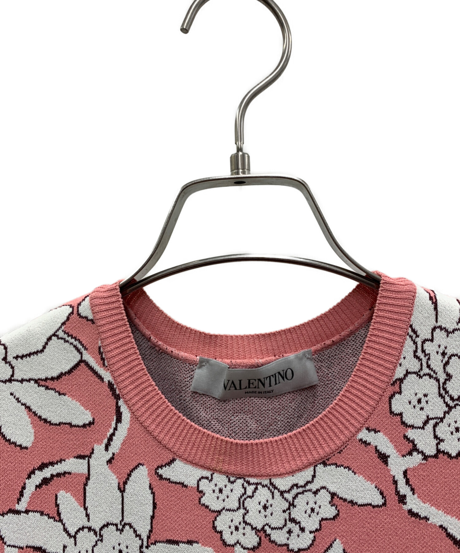 VALENTINO / ヴァレンティノ ひざ丈ワンピース 半袖 フレア C226 中古・古着通販】VALENTINO (ヴァレンティノ) 半袖ワンピース ピンク