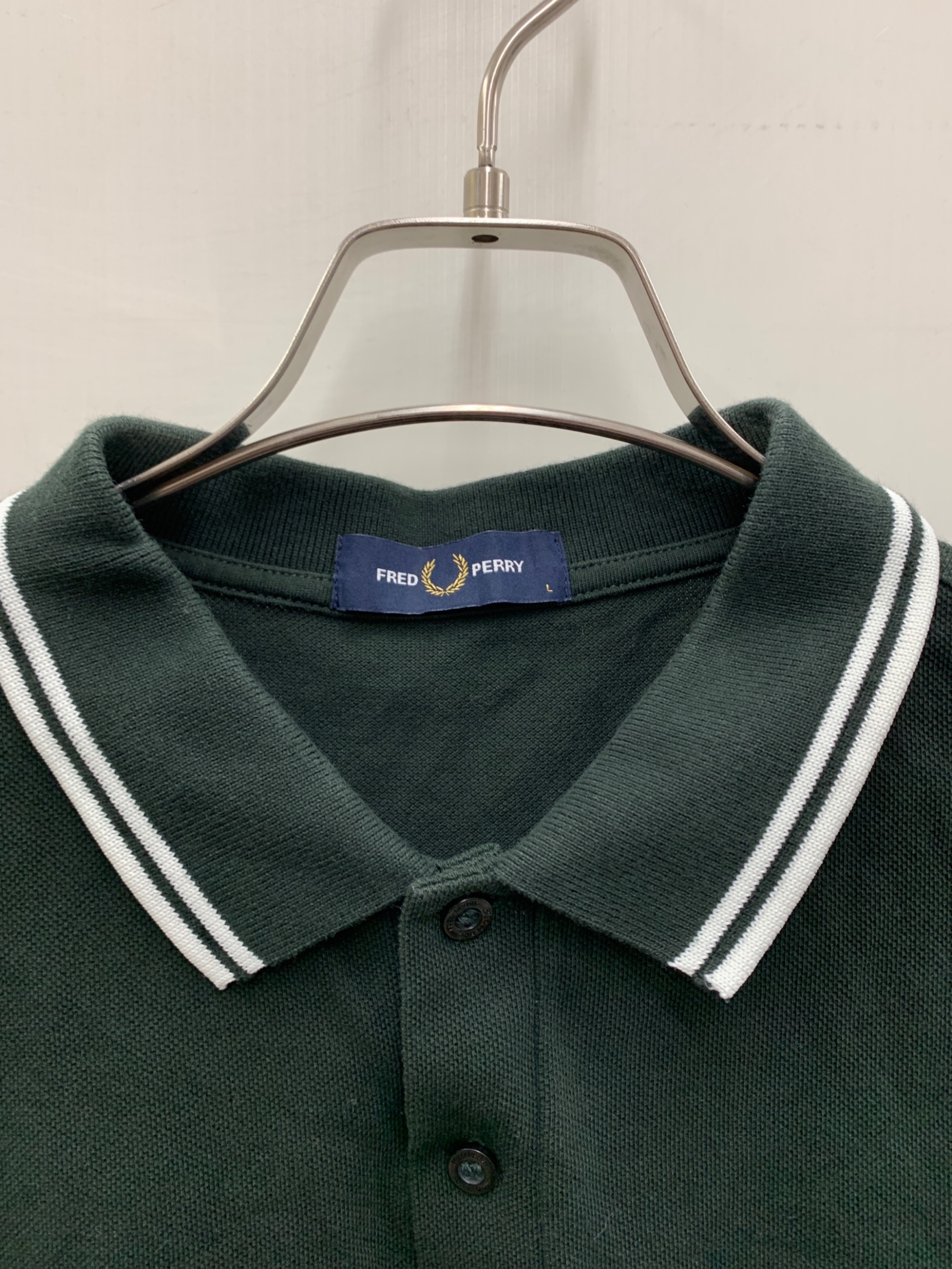 断捨離様限定　FRED PERRY ダークグリーン ポロシャツ L 中古・古着通販】FRED PERRY (フレッドペリー) ポロシャツ ダーク