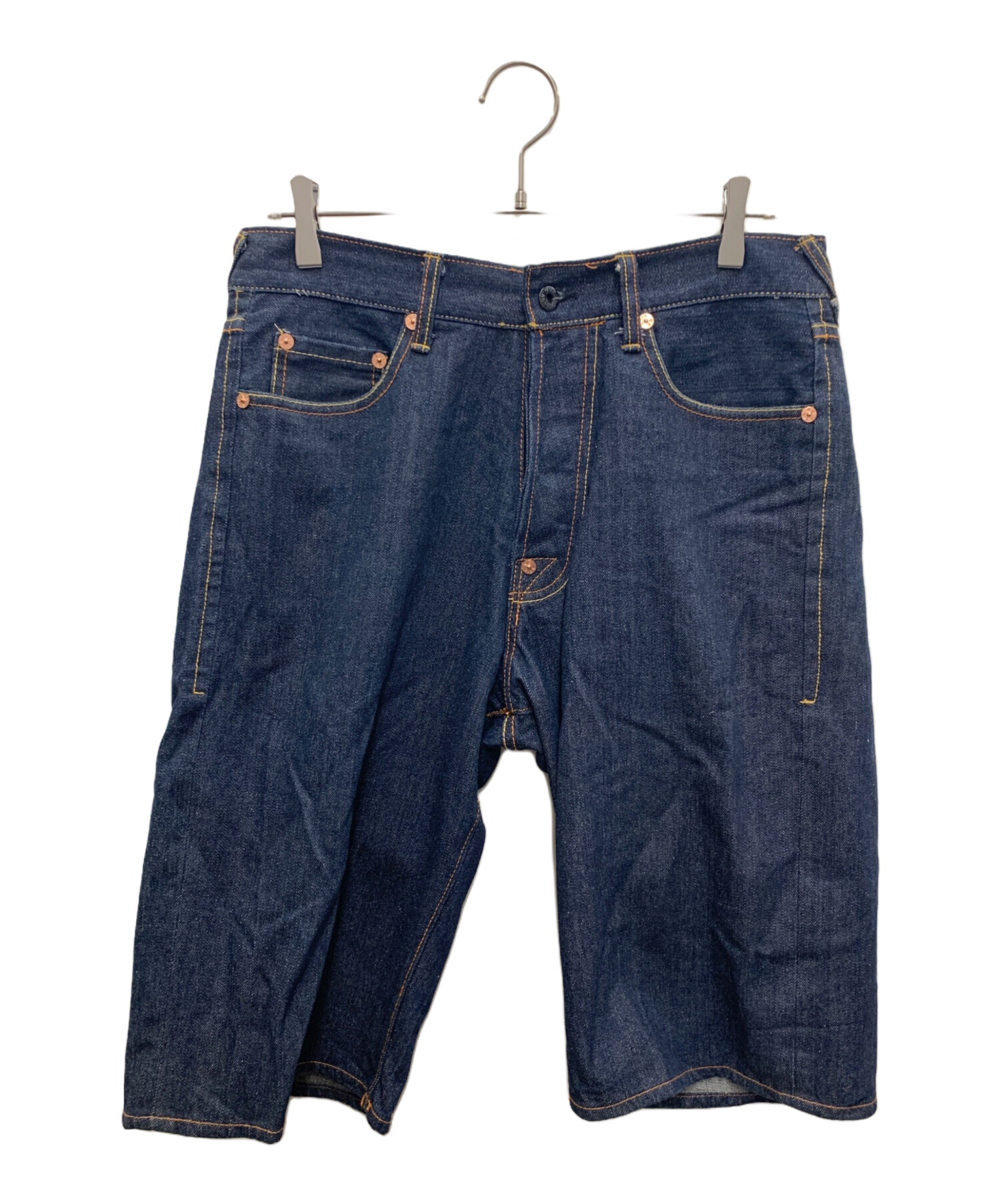 中古・古着通販】EVISU (エヴィス) ハーフパンツ インディゴ×レッド