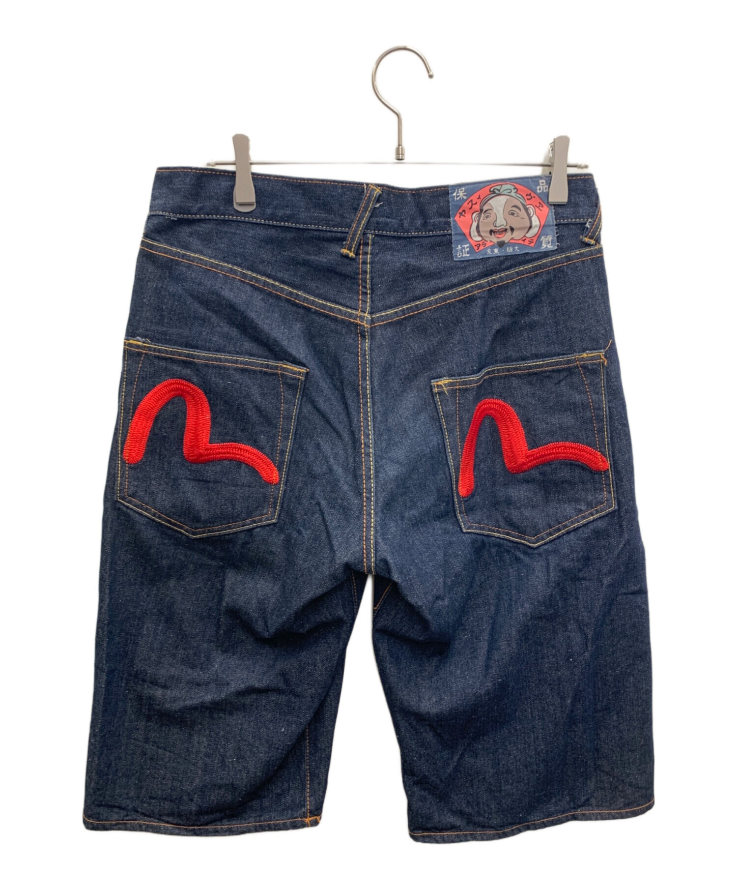EVISU　エヴィス　ハーフパンツ　大黒　LOT2005　表記w32　日本製品 中古・古着通販】EVISU (エヴィス) ハーフパンツ インディゴ×レッド