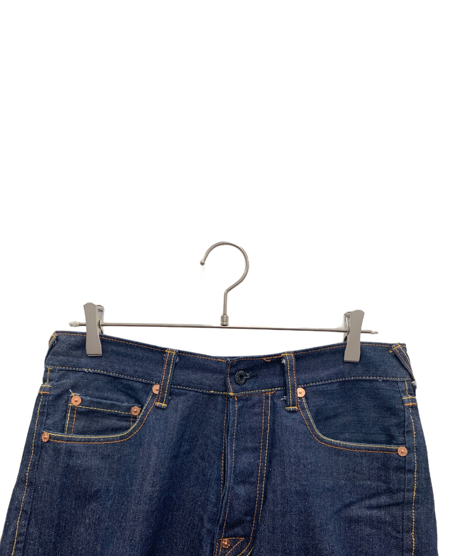 中古・古着通販】EVISU (エヴィス) ハーフパンツ インディゴ×レッド