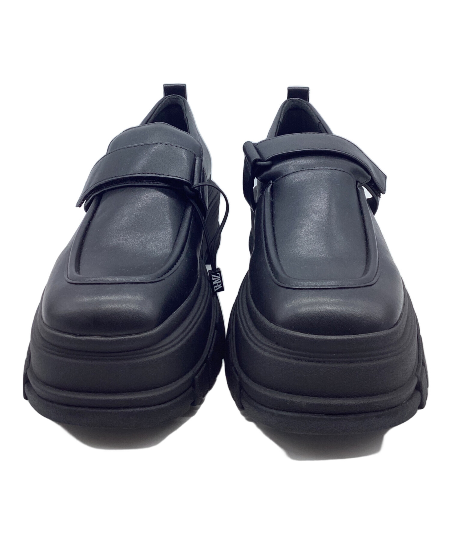 中古・古着通販】ZARA (ザラ) 厚底ローファー ブラック サイズ:41 