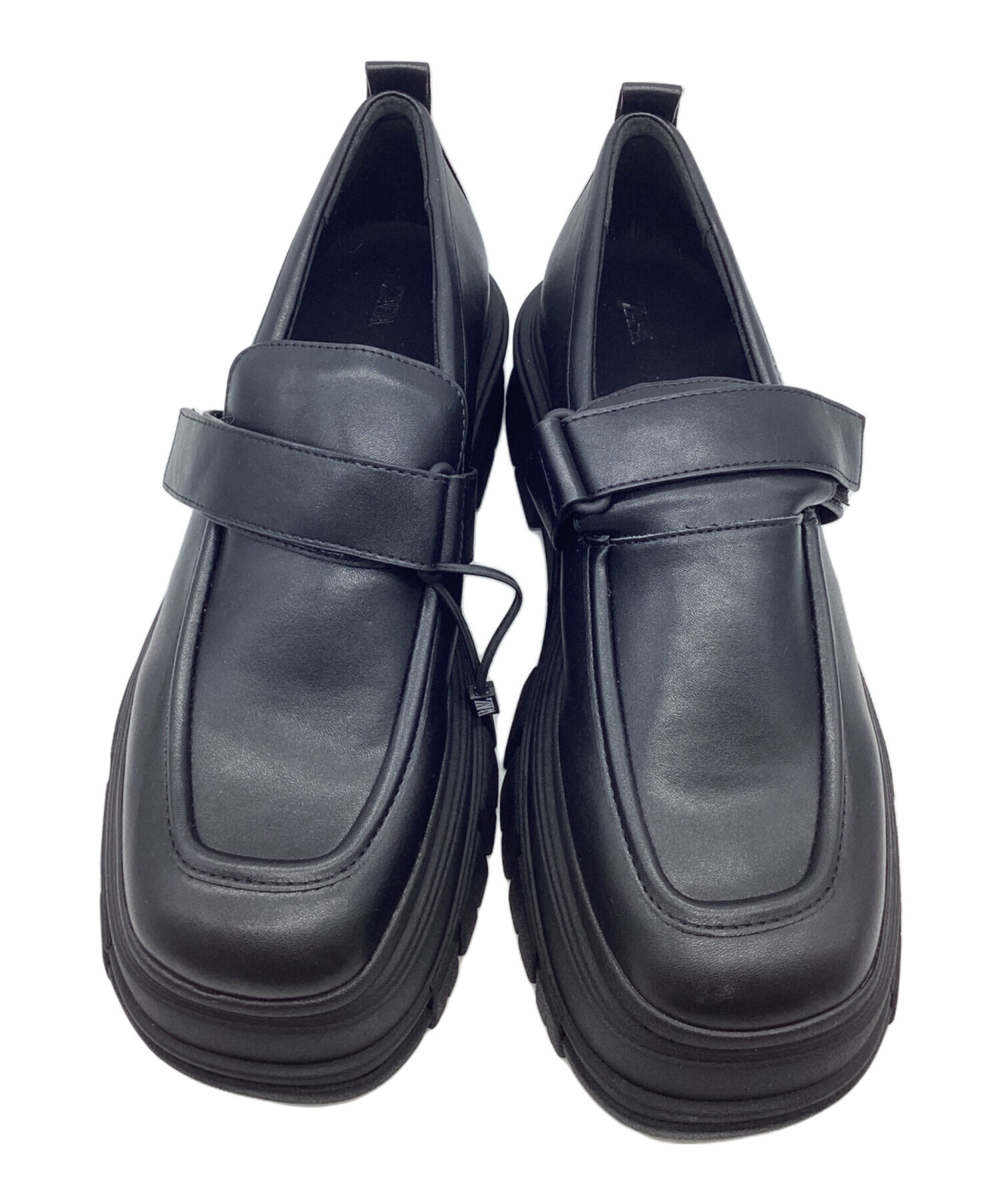 中古・古着通販】ZARA (ザラ) 厚底ローファー ブラック サイズ:41 